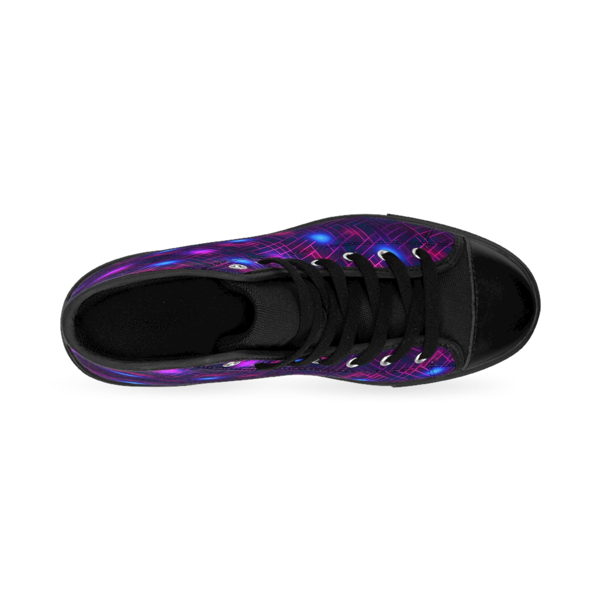 Men's Classic Sneakers (AOP) - Seamless Vibrant Synthwave Designs 02