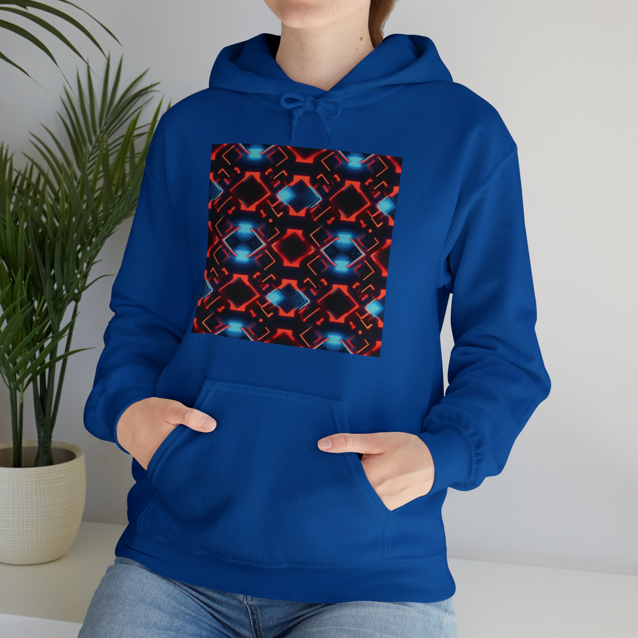 Unisex Heavy Blend™ Hooded Sweatshirt - Abstract Neon Designs 07