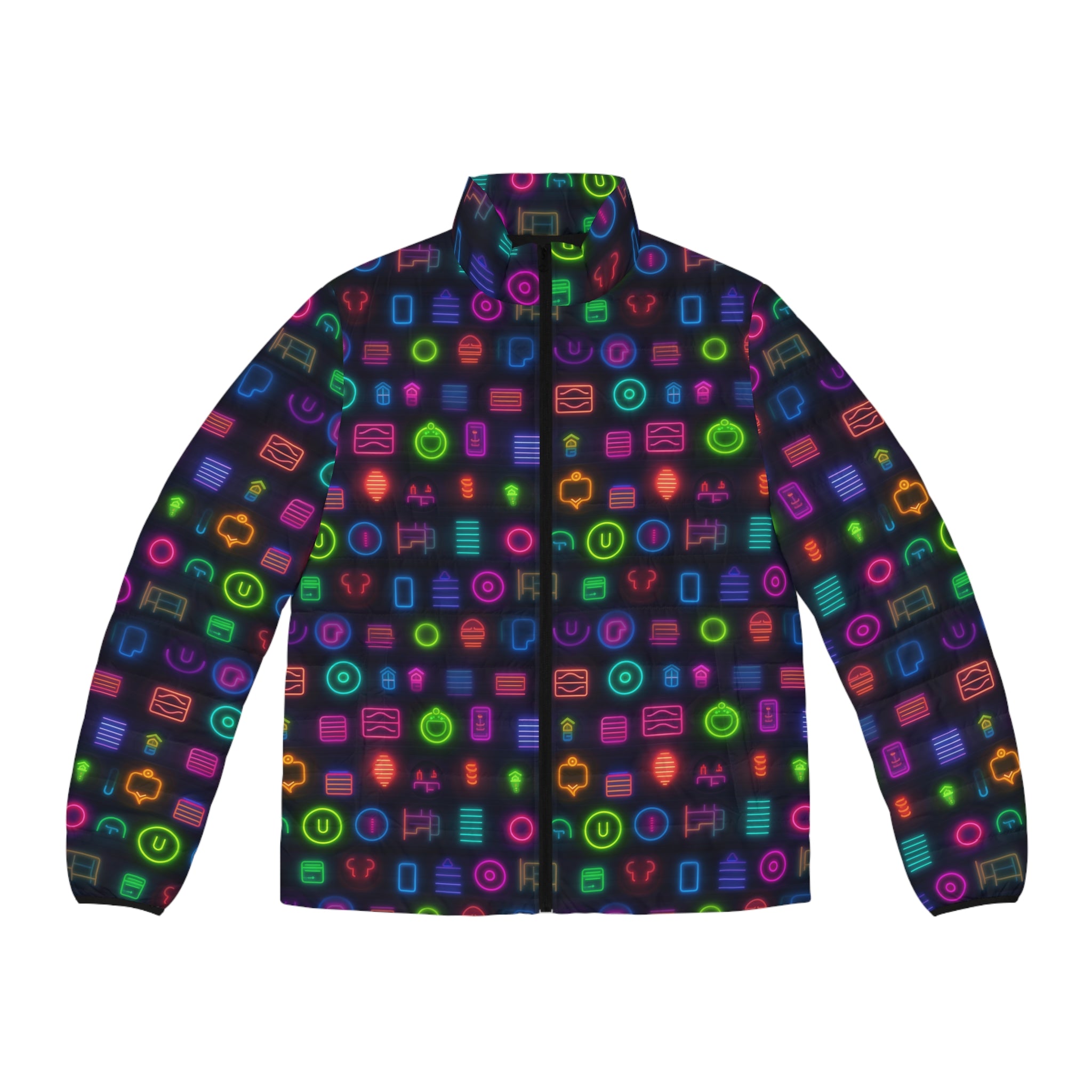 Men's Puffer Jacket (AOP) - Abstract Designs 06