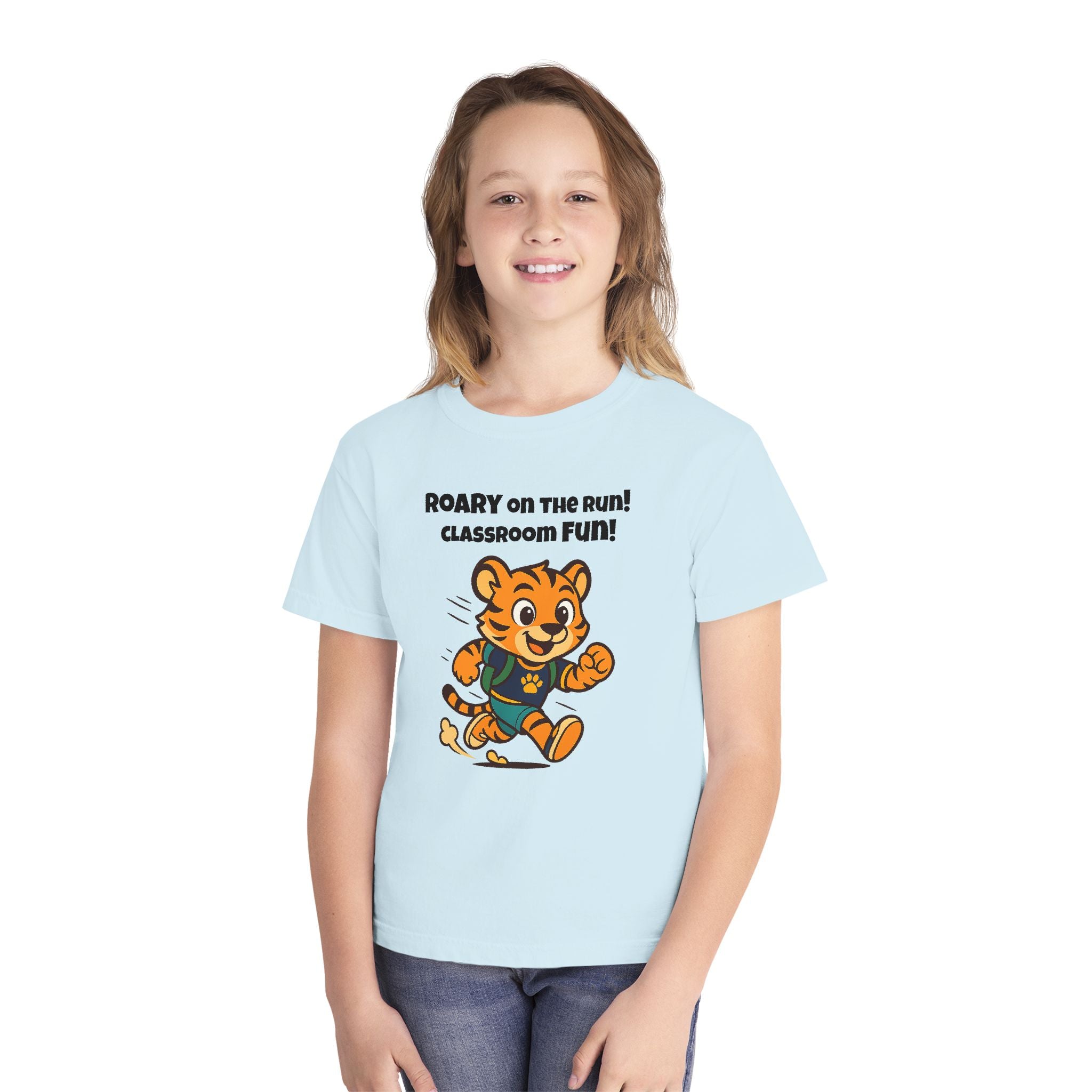 Youth Midweight Cotton Tee - Roary's Dash to School