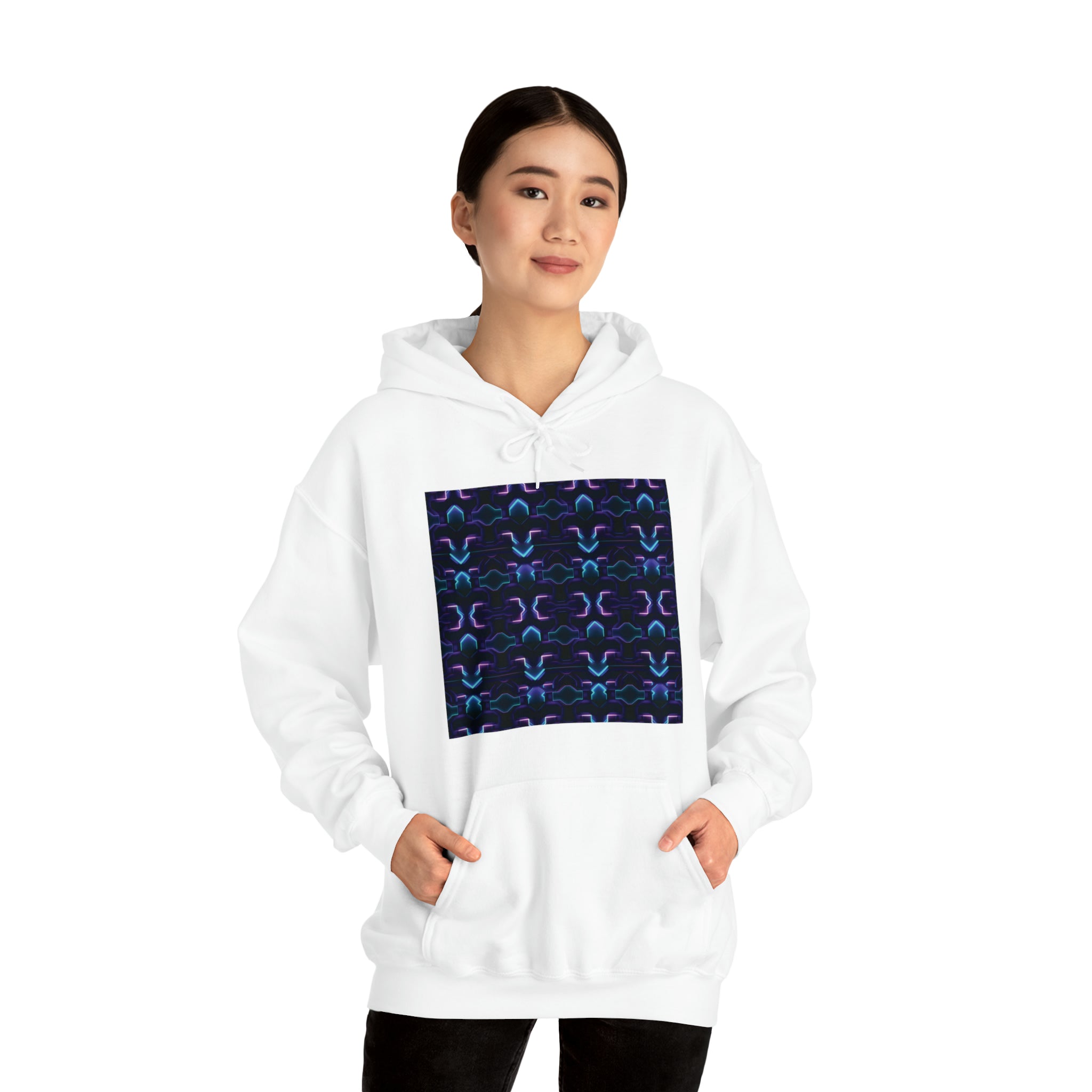 Unisex Heavy Blend™ Hooded Sweatshirt - Abstract Neon Designs 06