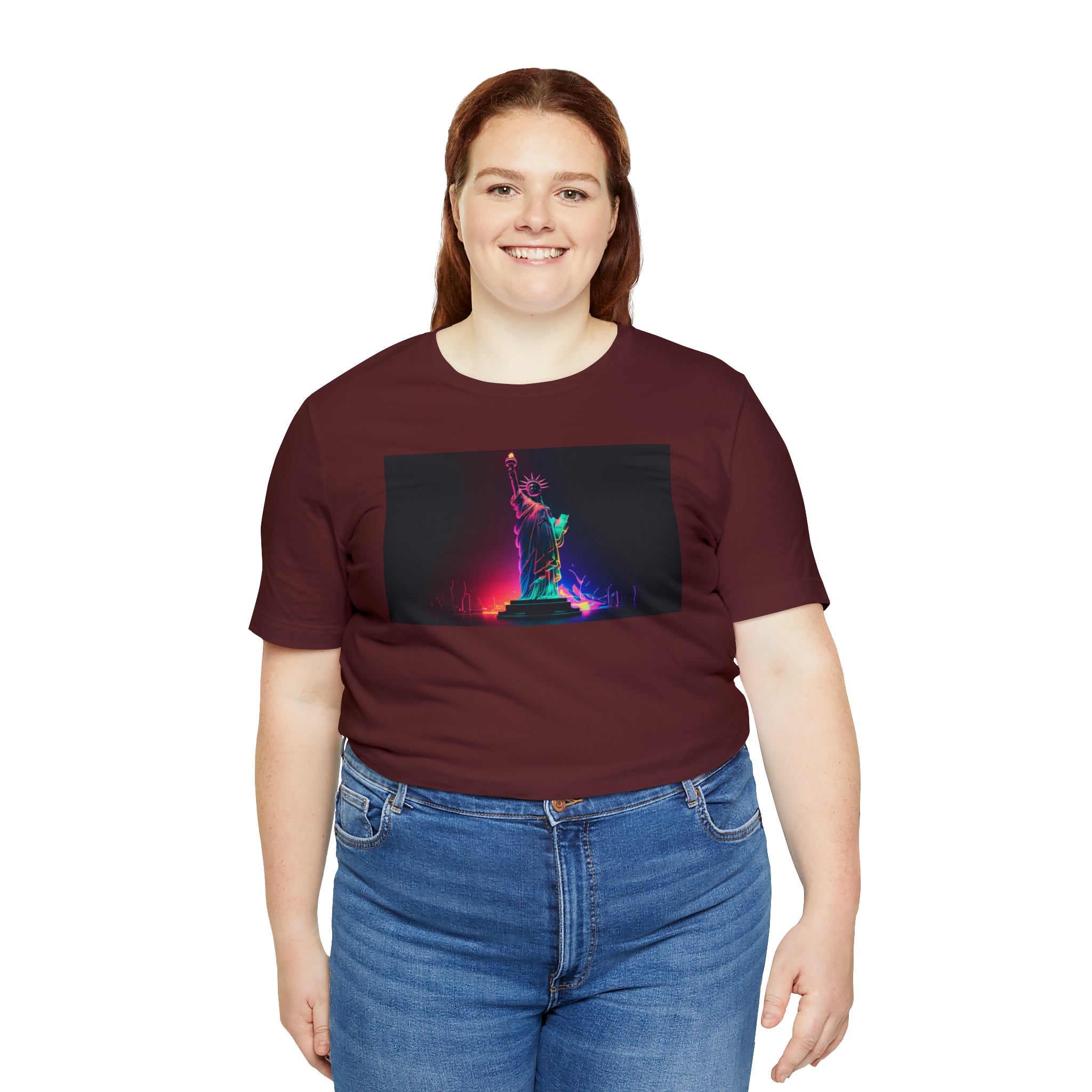 Unisex Jersey Short Sleeve Tee - Statue of Liberty, New York, USA