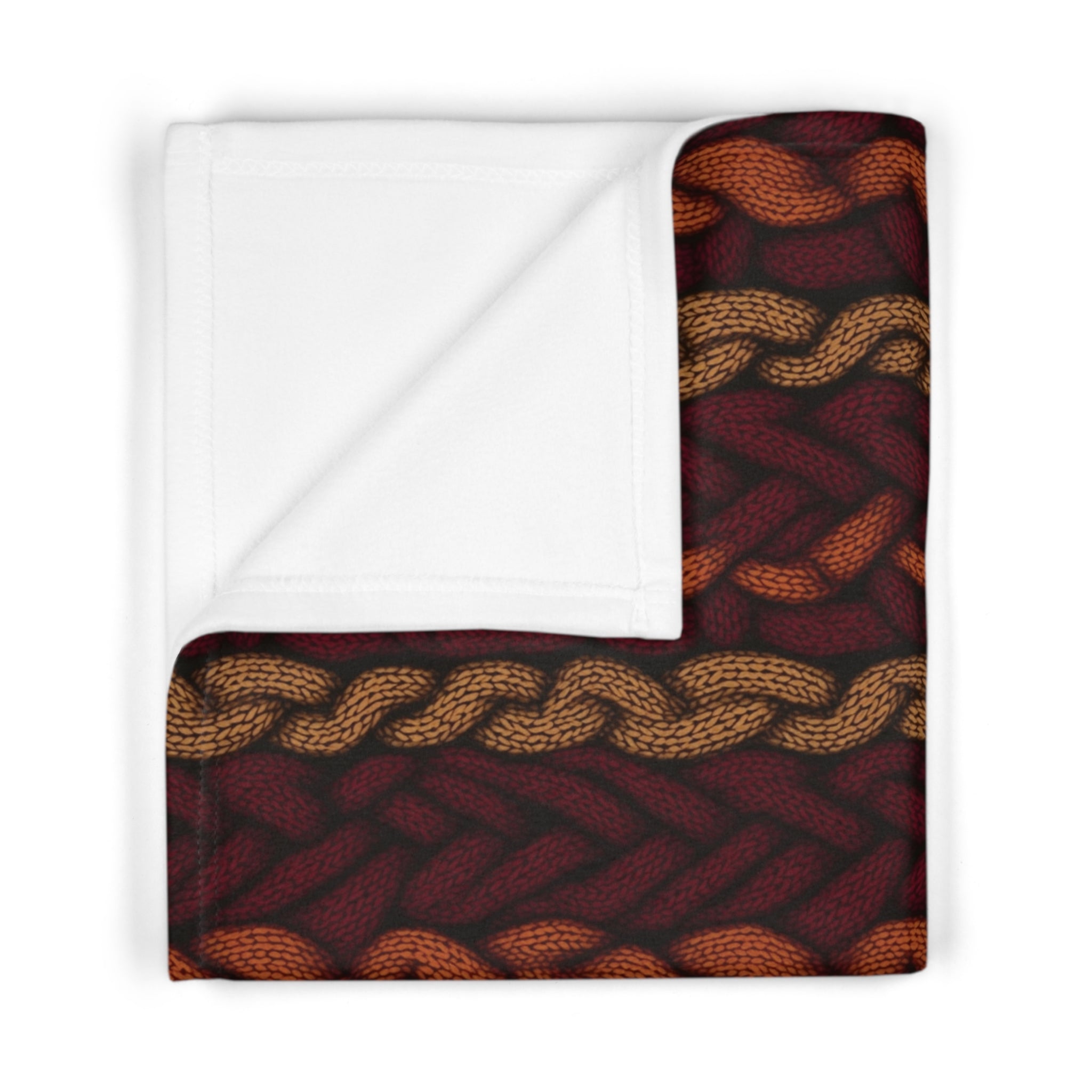 Soft Fleece Baby Blanket (AOP) - Seamless Knit Art 01