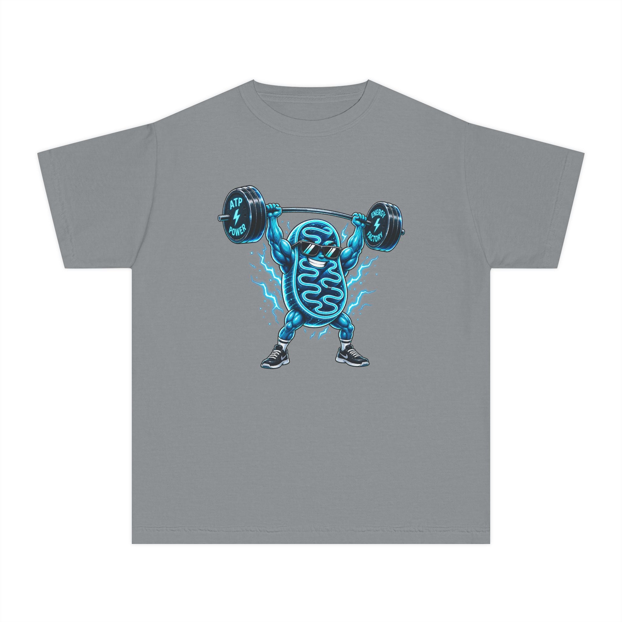 Youth Midweight Cotton Tee - Mitochondria Powerhouse