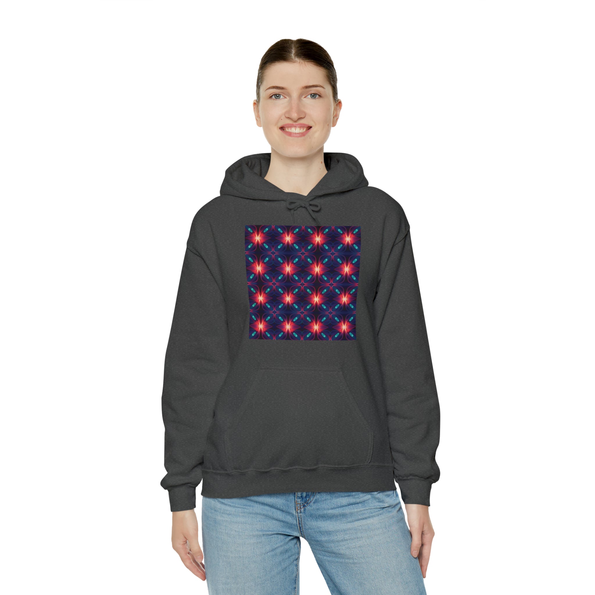 Unisex Heavy Blend™ Hooded Sweatshirt - Abstract Neon Designs 04