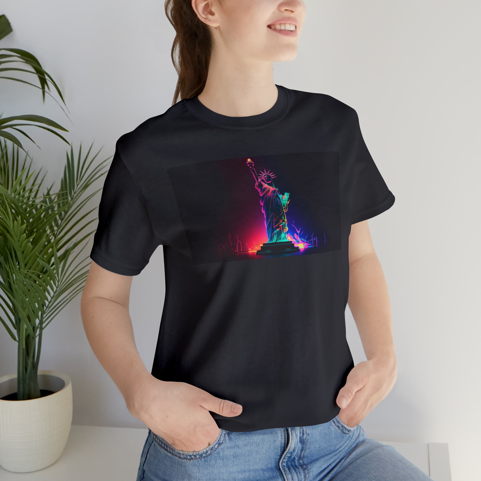 Unisex Jersey Short Sleeve Tee - Statue of Liberty, New York, USA