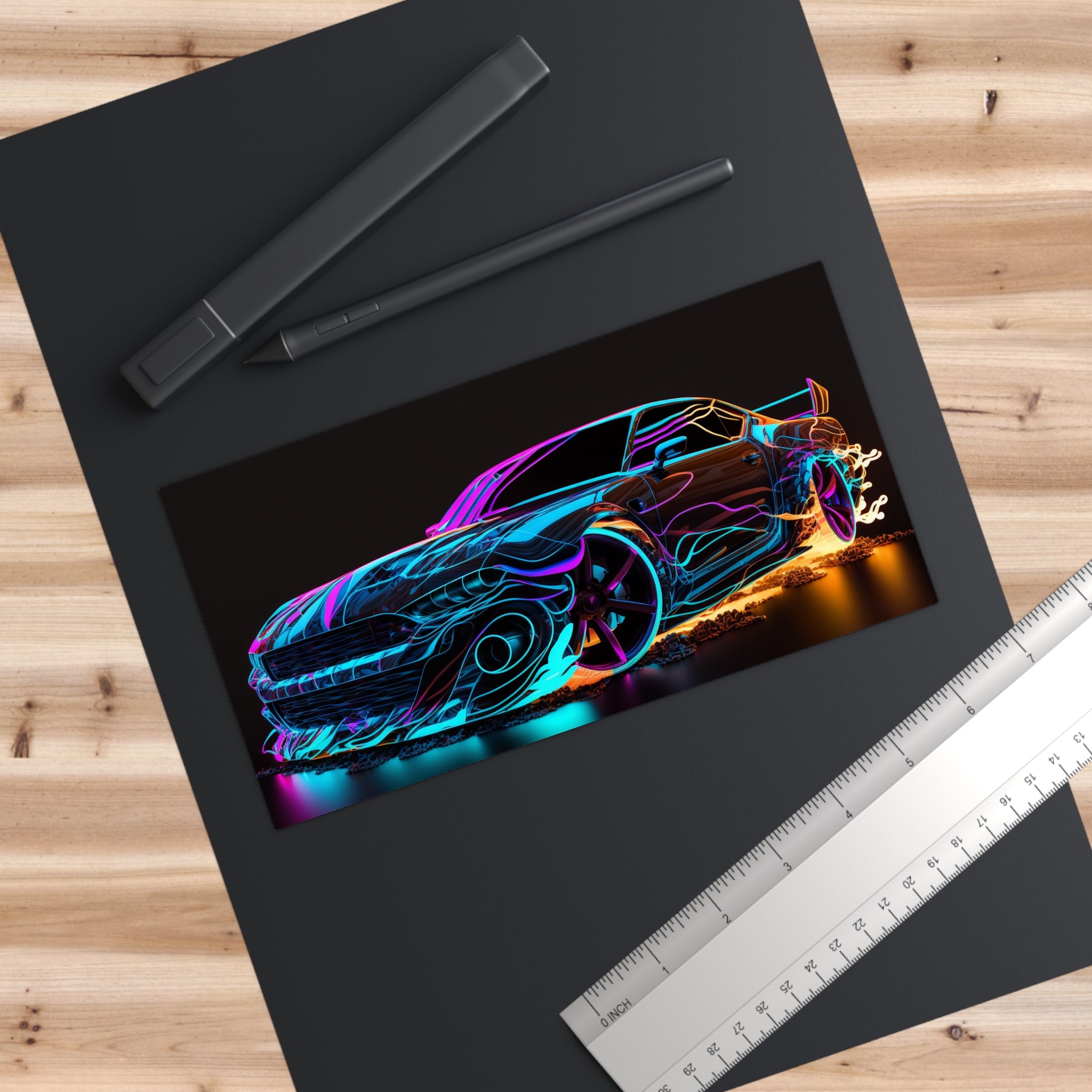 Bumper Stickers - Neon Car Design 04