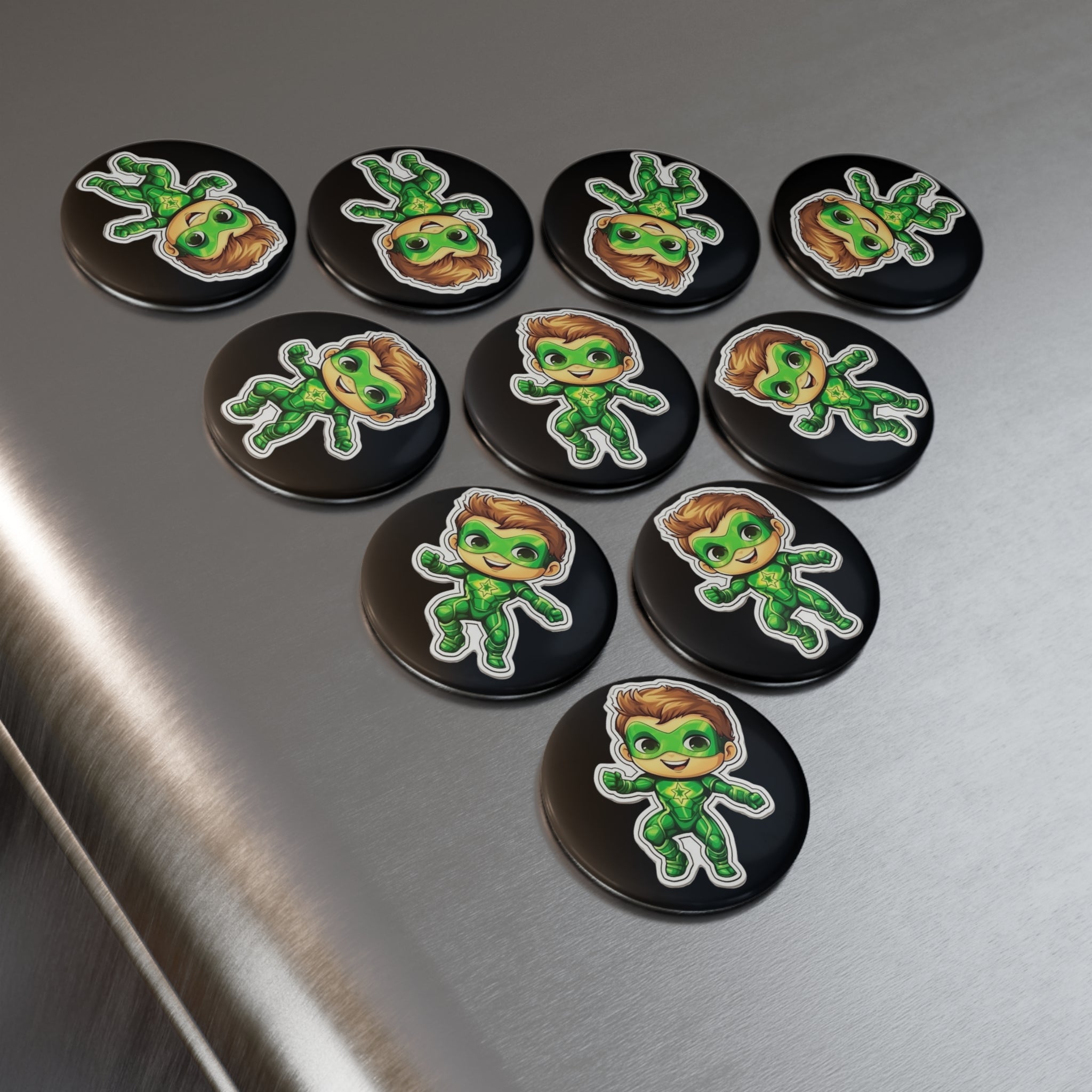 Button Magnet, Round (1 & 10 pcs) - Baby Starboy