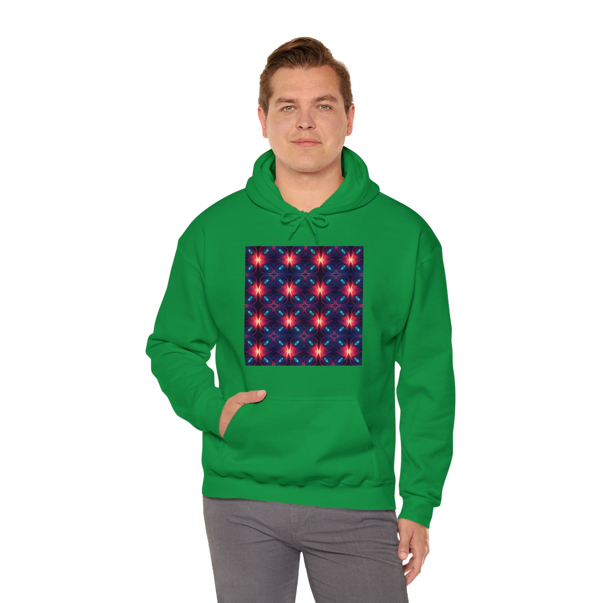 Unisex Heavy Blend™ Hooded Sweatshirt - Abstract Neon Designs 04
