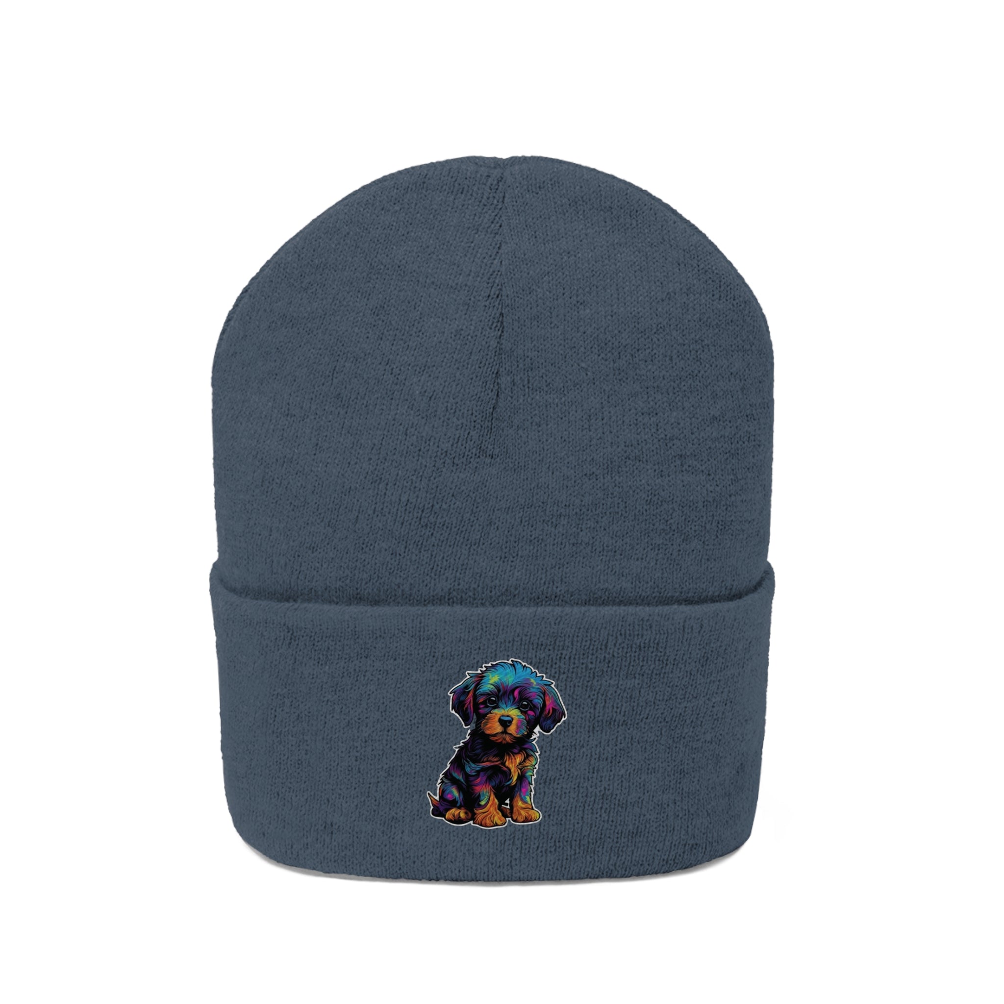 Knit Beanie - Puppy Pop Art 04