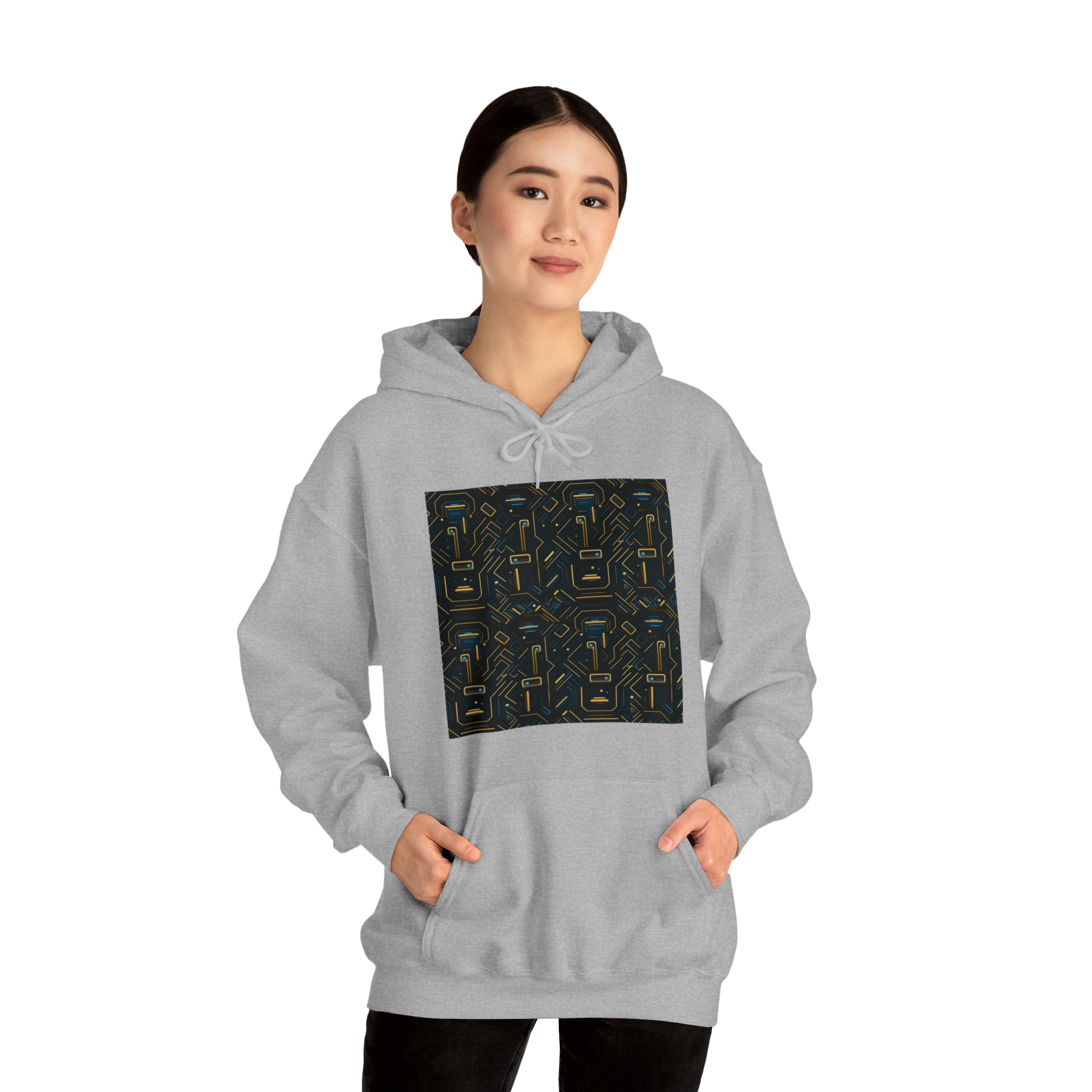 Unisex Heavy Blend™ Hooded Sweatshirt - Abstract Neon Designs 05