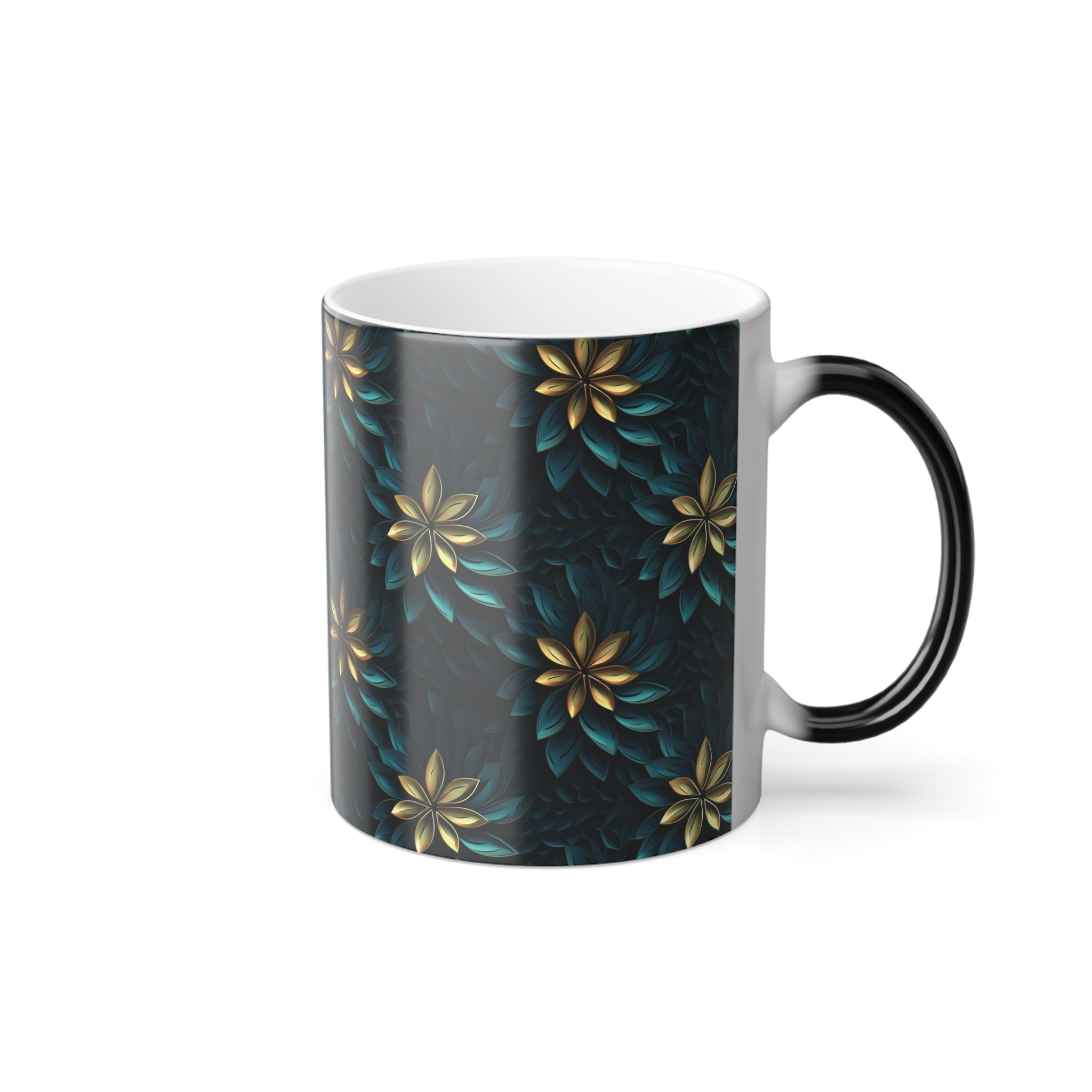 Color-Changing Mug, 11oz — Abstract Flowers