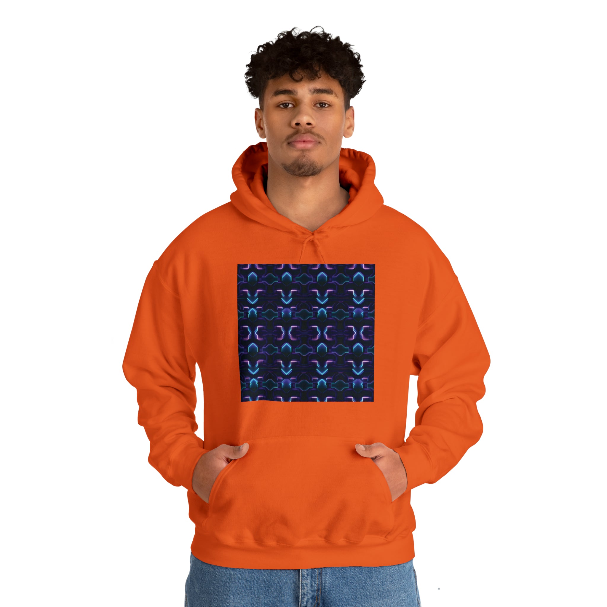 Unisex Heavy Blend™ Hooded Sweatshirt - Abstract Neon Designs 06