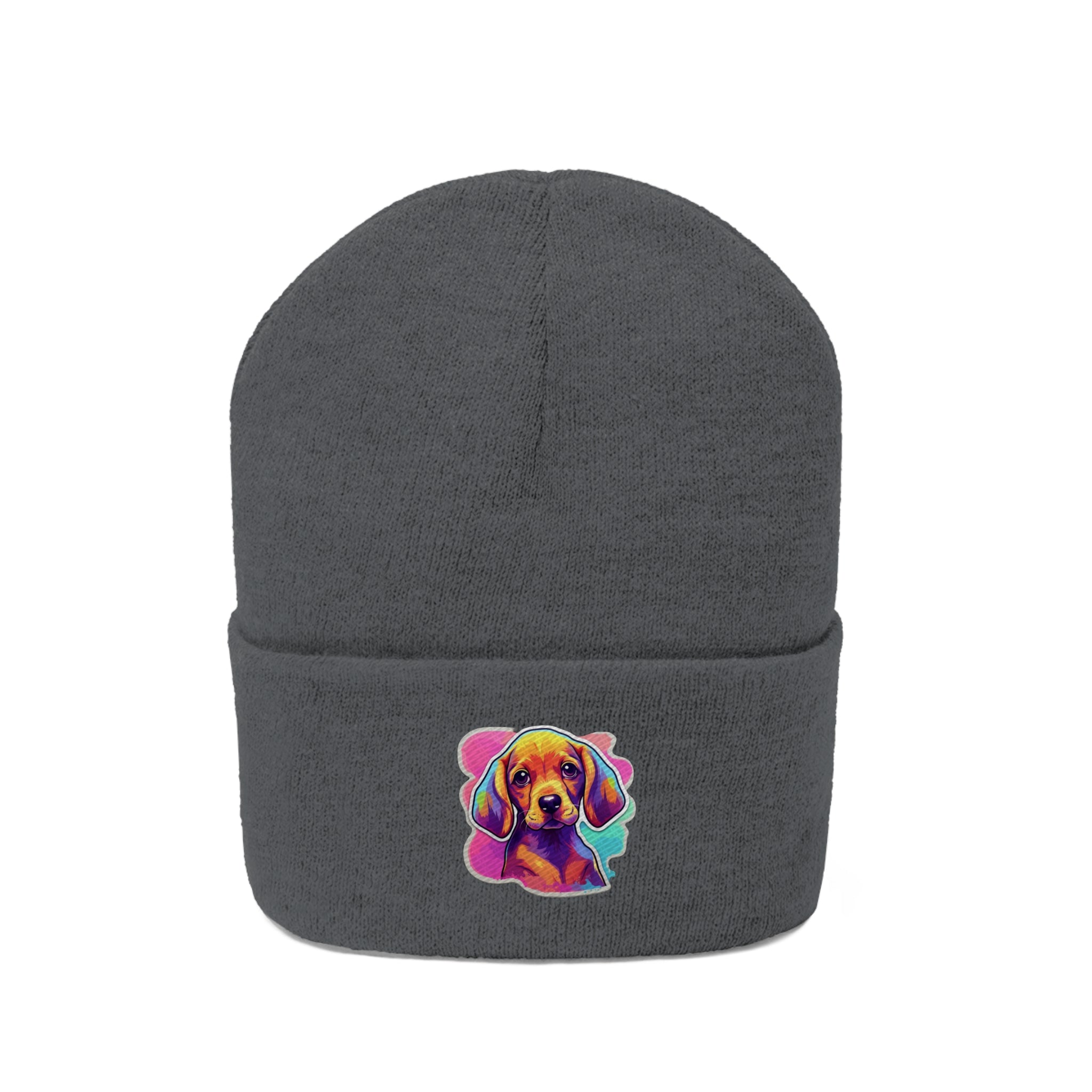 Knit Beanie - Puppy Pop Art 06