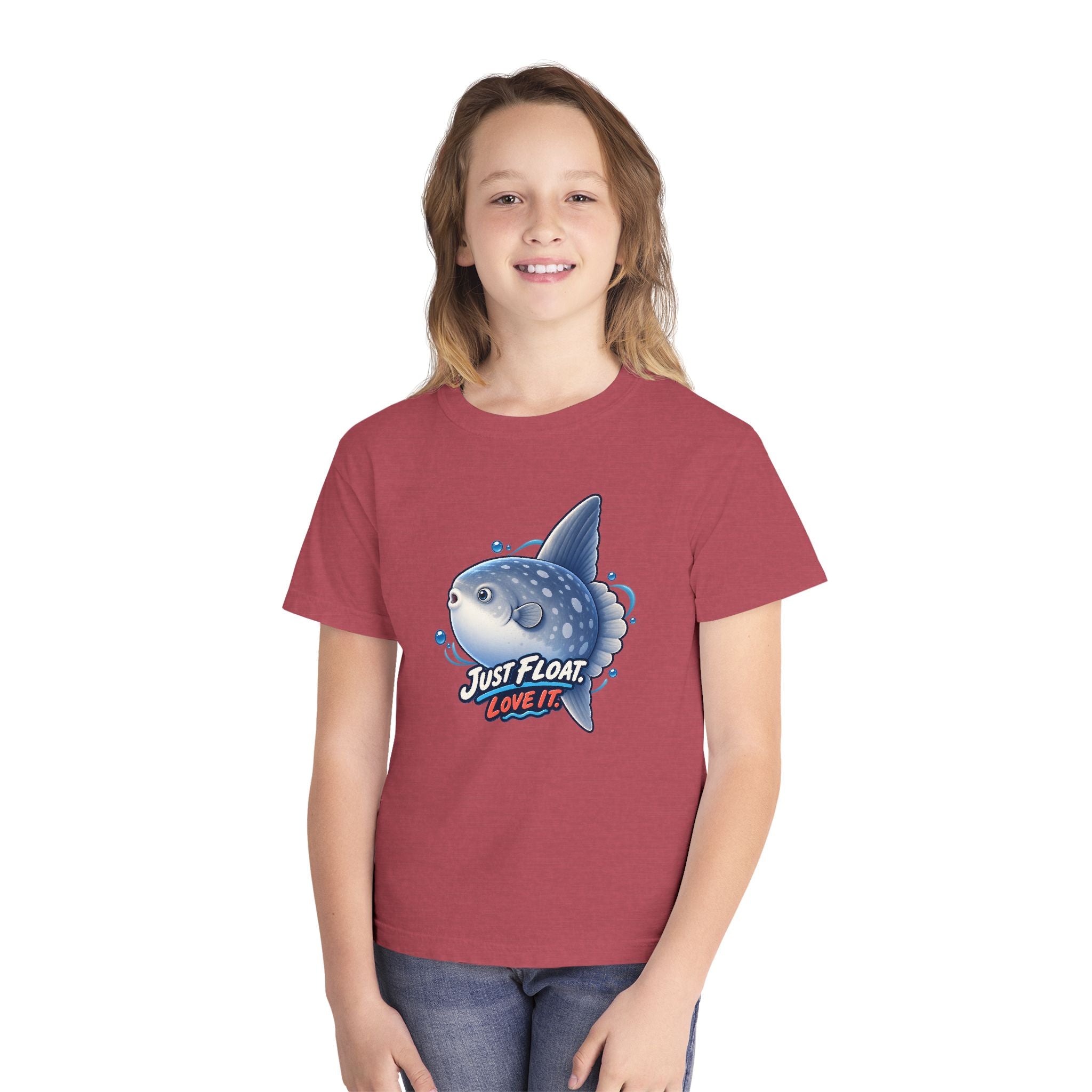 Youth Midweight Cotton Tee - Sunfish drifting