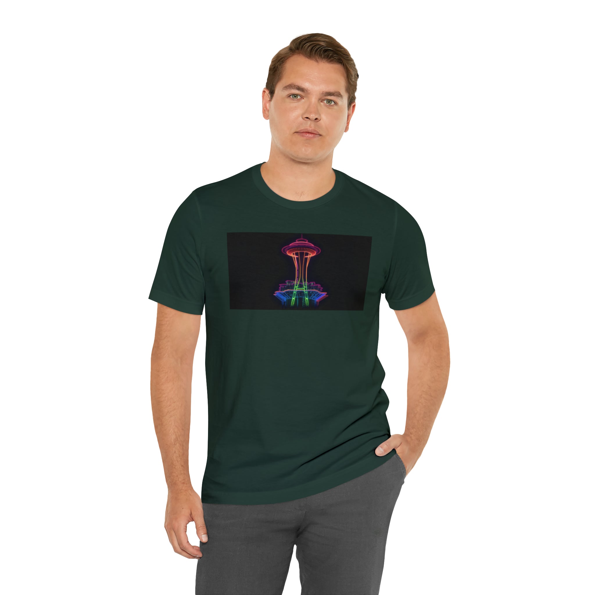 Unisex Jersey Short Sleeve Tee - Space Needle, Seattle, USA