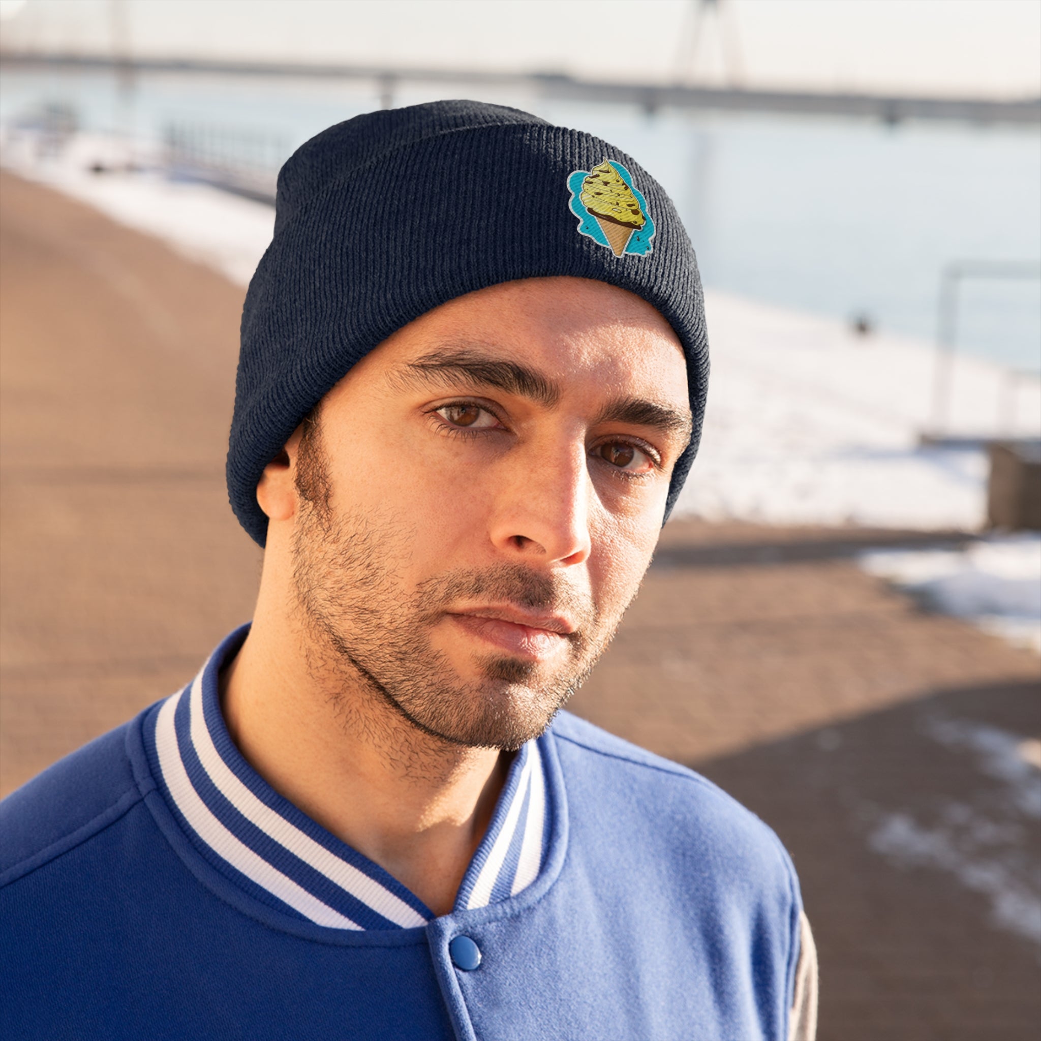 Knit Beanie - Ice-cream Pop Art 01