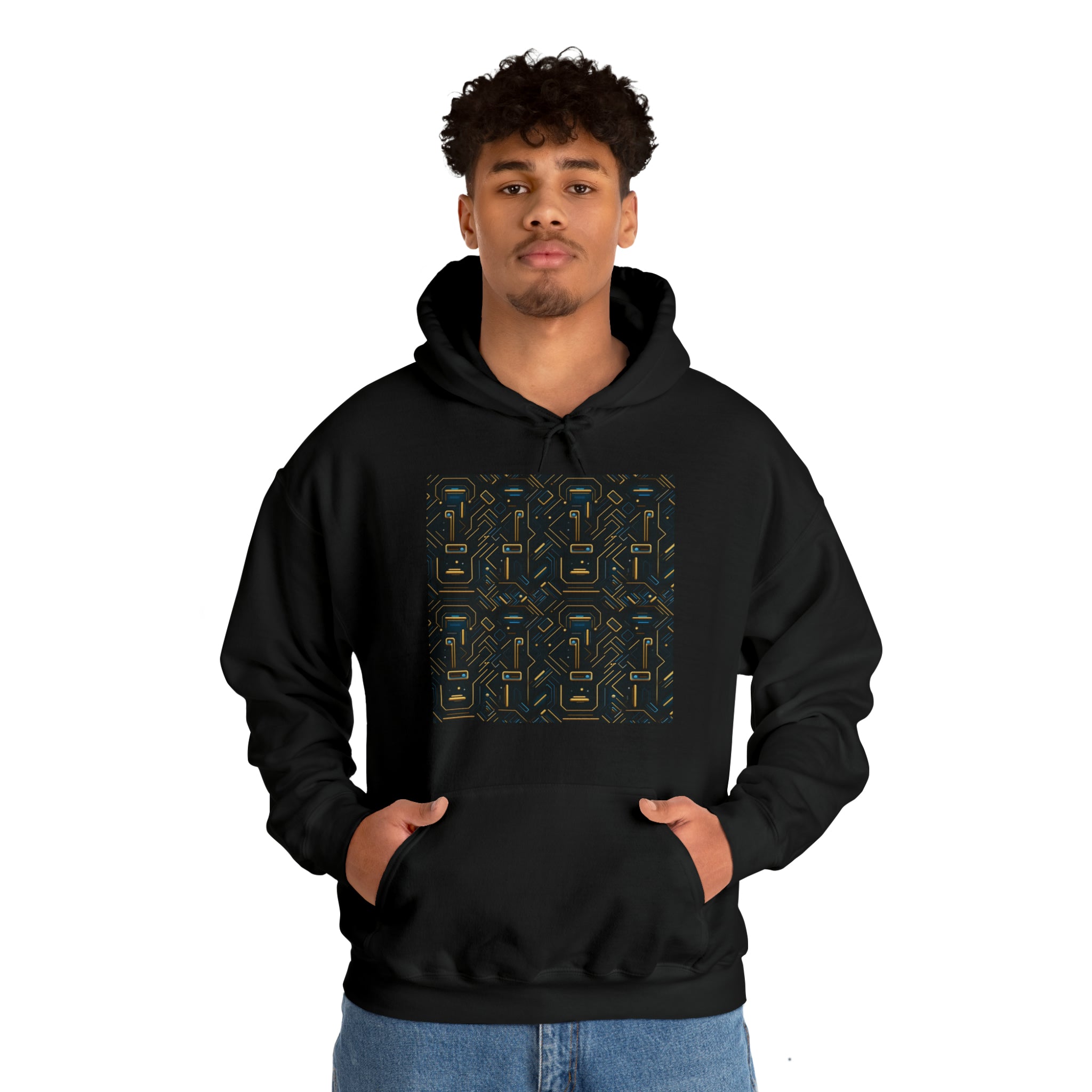 Unisex Heavy Blend™ Hooded Sweatshirt - Abstract Neon Designs 05