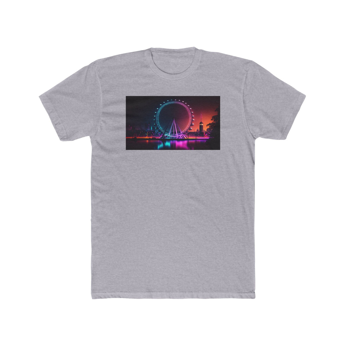 London Eye, a Elsewhere design, on a men's cotton crew tee