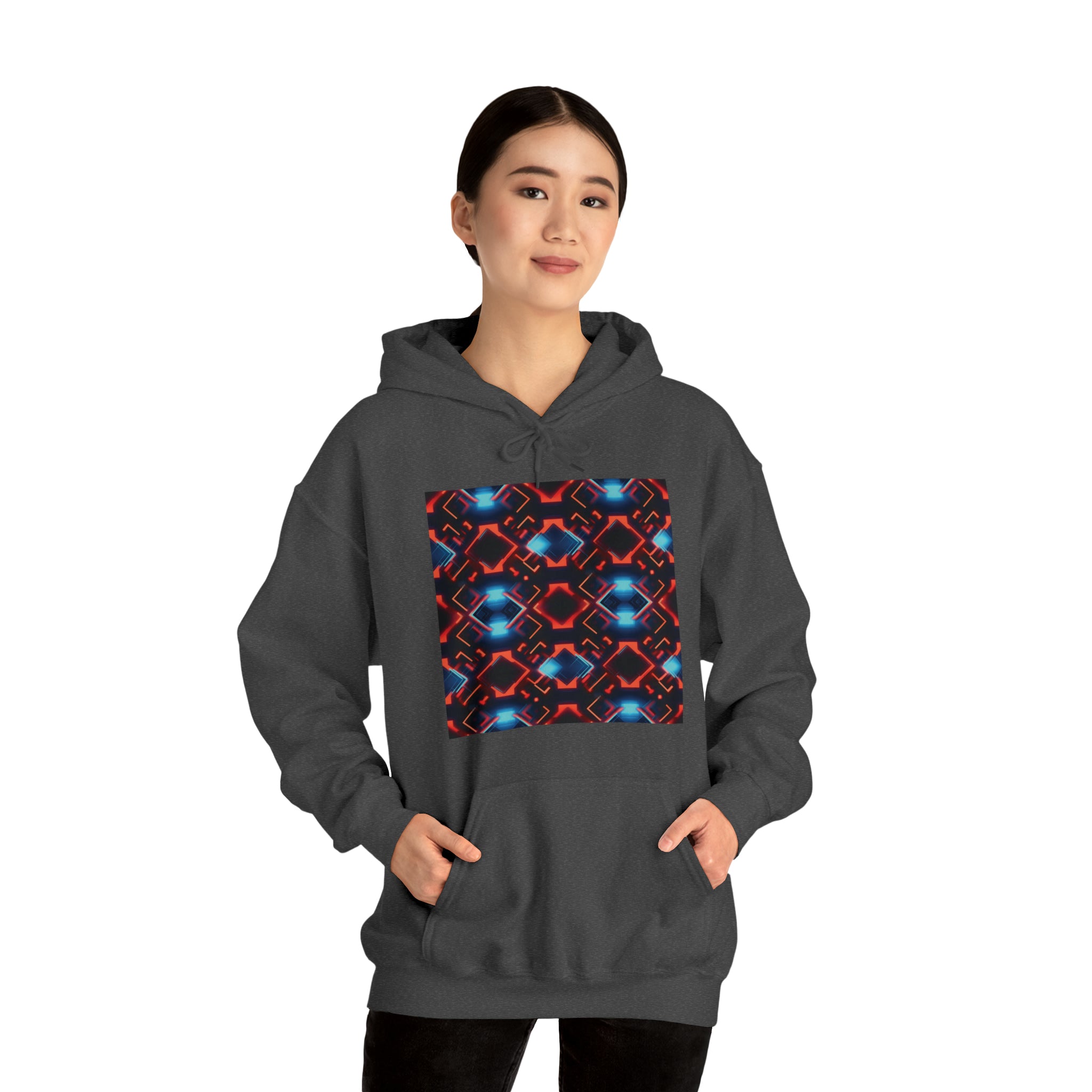 Unisex Heavy Blend™ Hooded Sweatshirt - Abstract Neon Designs 07