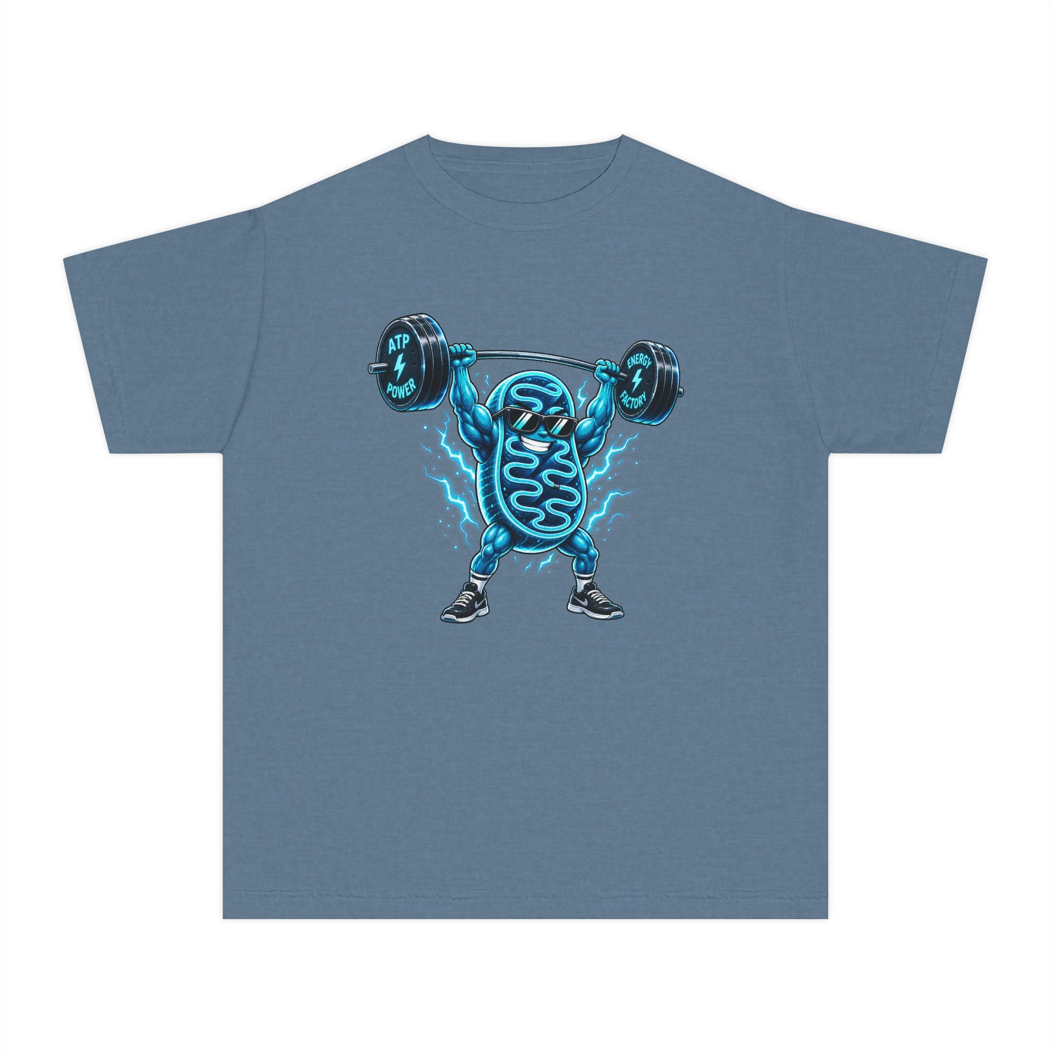 Youth Midweight Cotton Tee - Mitochondria Powerhouse