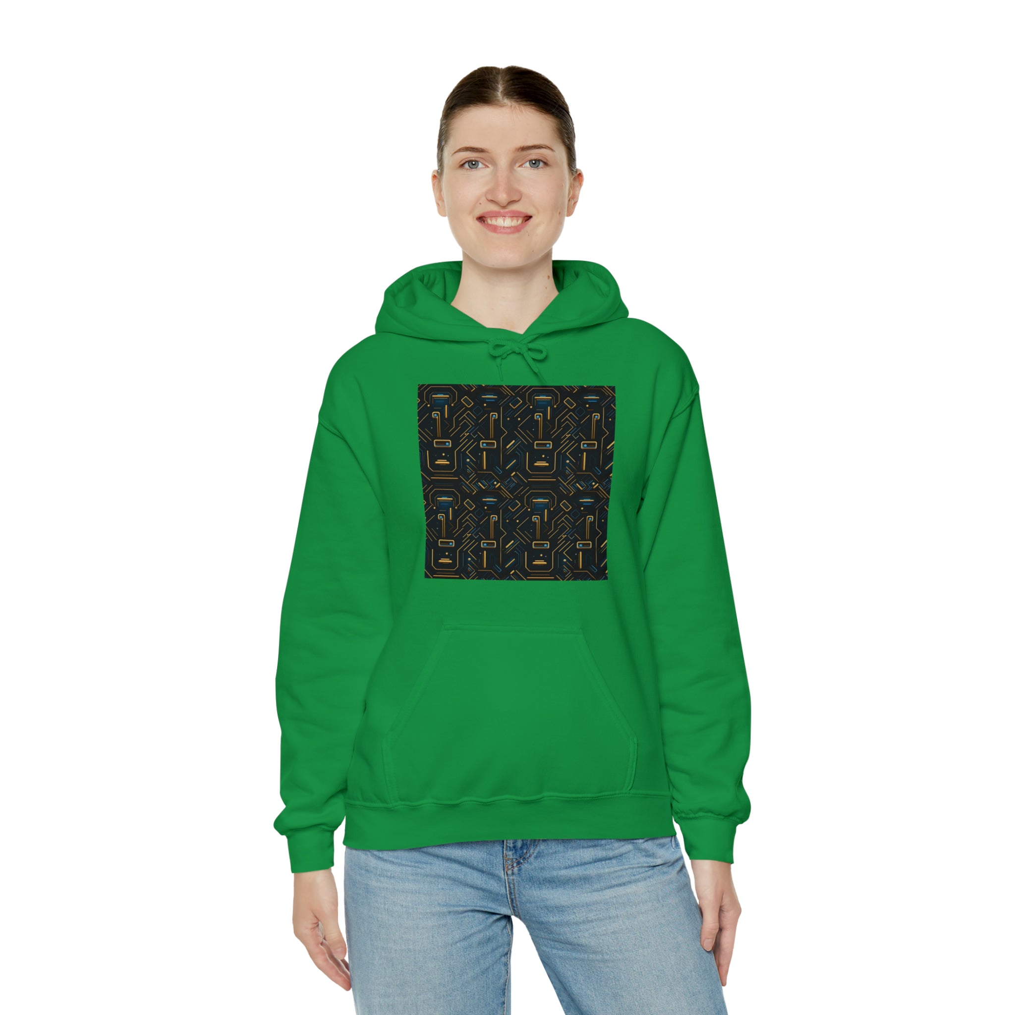 Unisex Heavy Blend™ Hooded Sweatshirt - Abstract Neon Designs 05