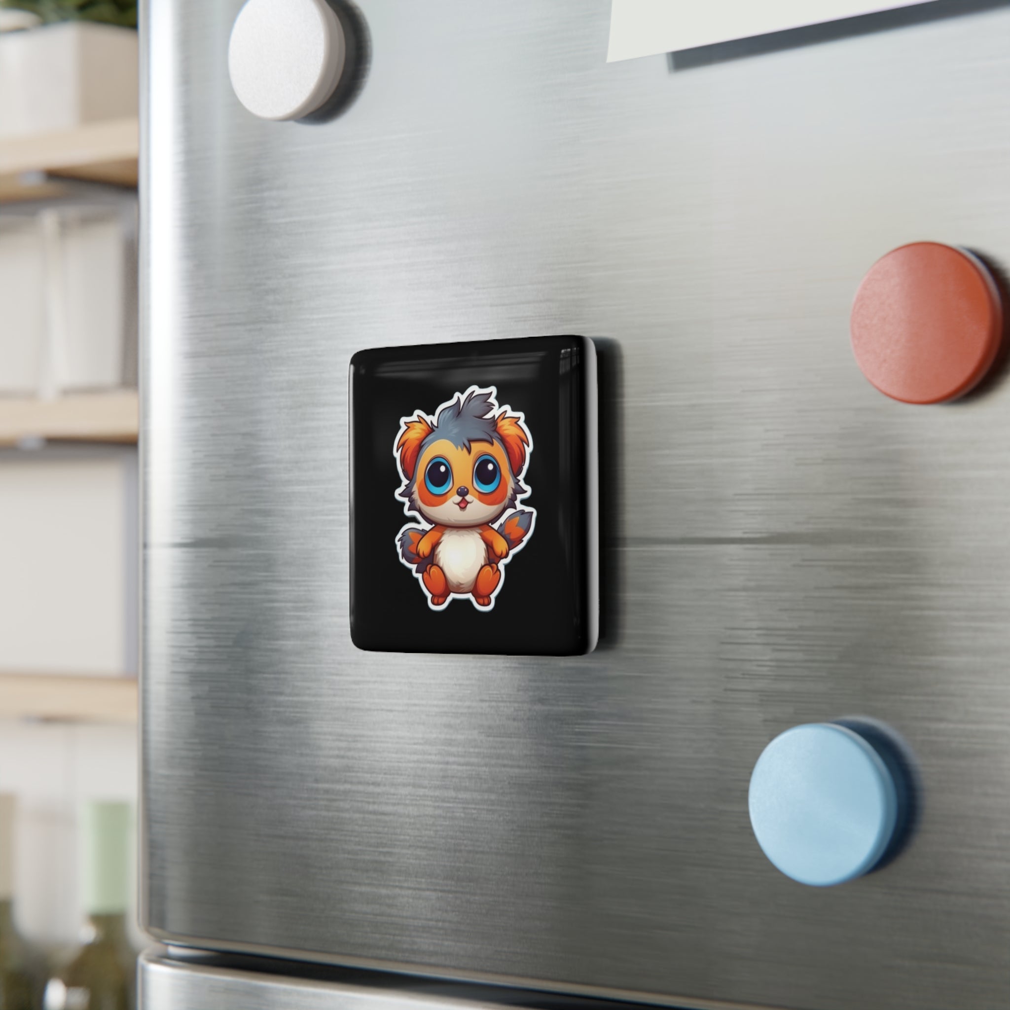 Porcelain Magnet, Square - Adorable Mascots 12