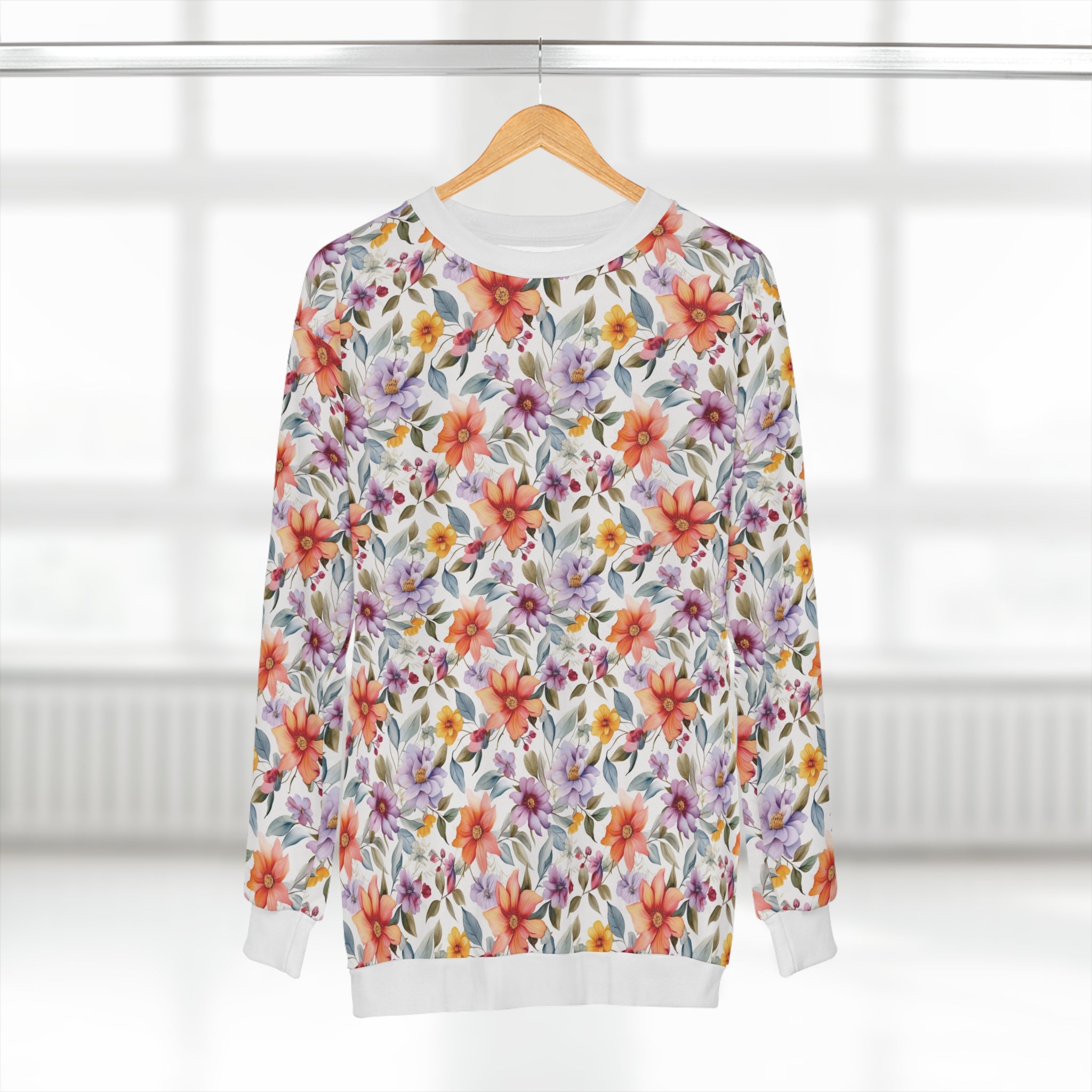 Unisex Sweatshirt (AOP) - Seamless Watercolor Designs 04