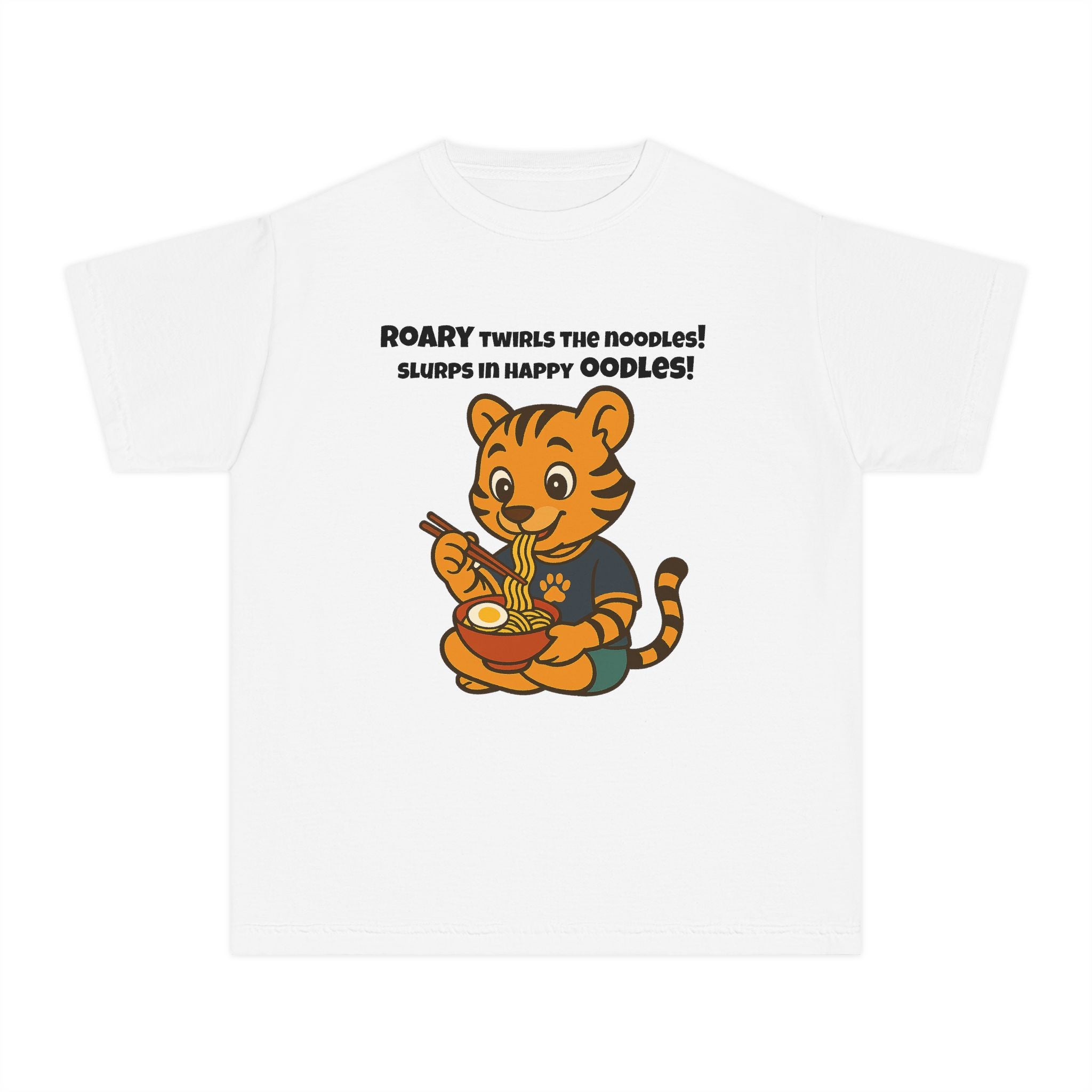 Youth Midweight Cotton Tee - Roary's Ramen Bowl