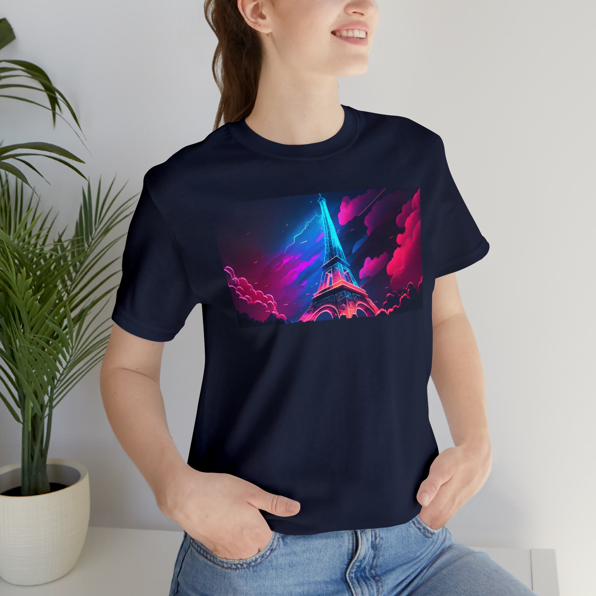 Unisex Jersey Short Sleeve Tee - Eiffel Tower, France