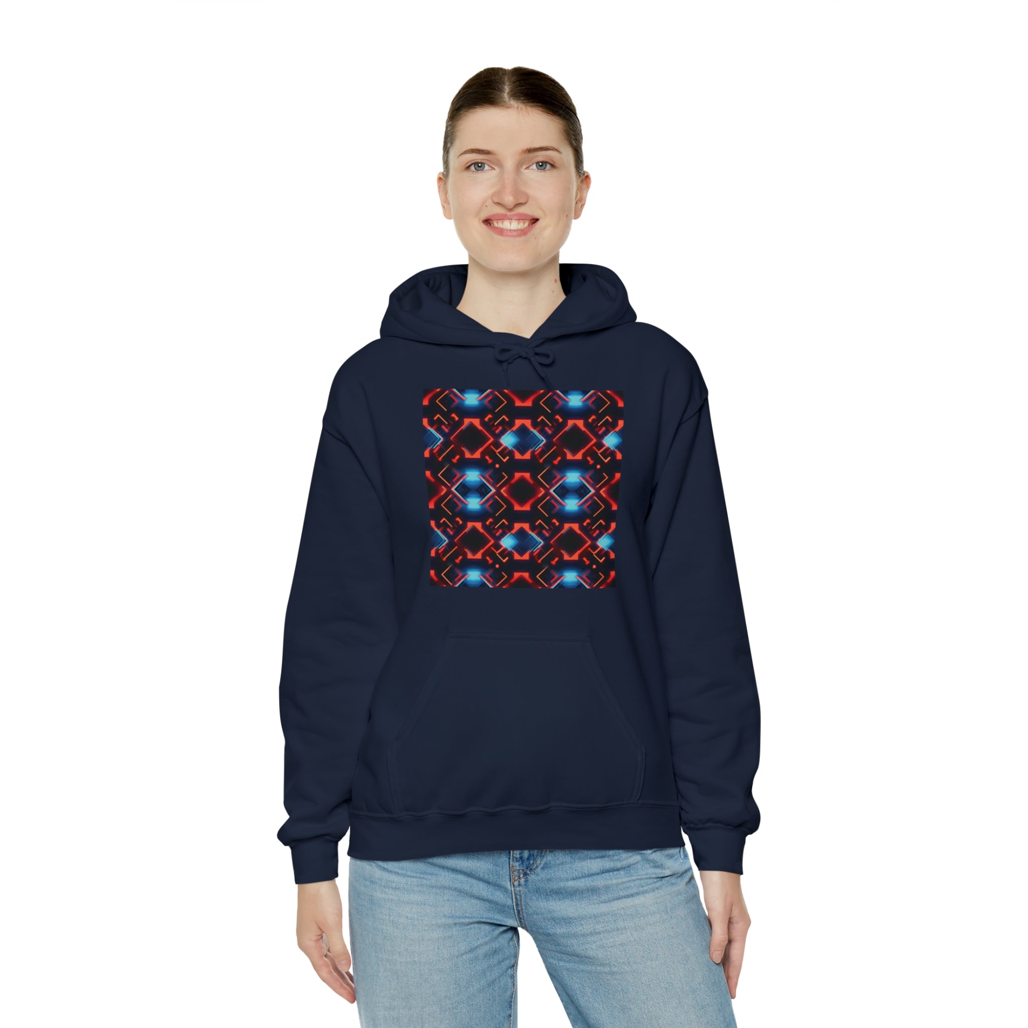 Unisex Heavy Blend™ Hooded Sweatshirt - Abstract Neon Designs 07