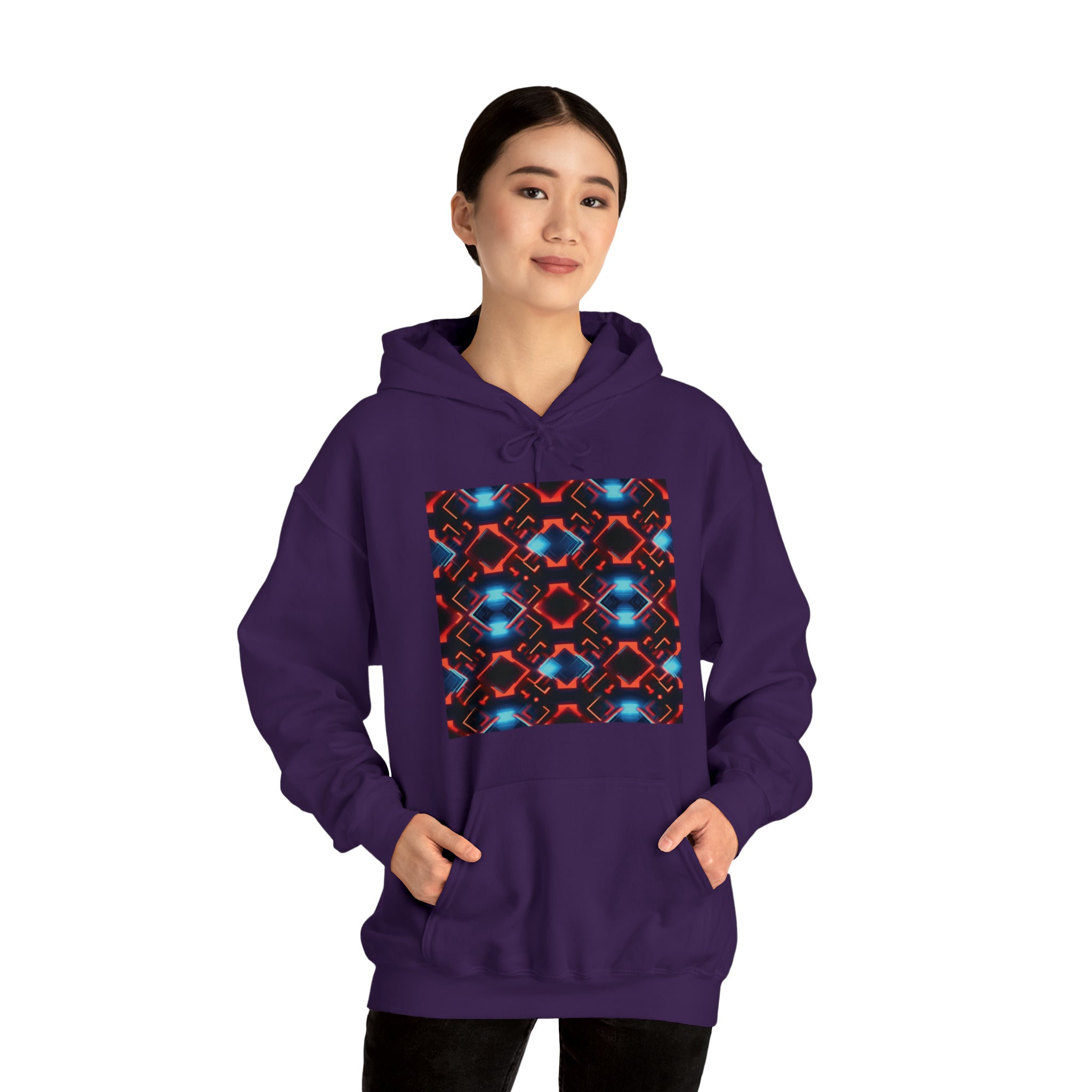 Unisex Heavy Blend™ Hooded Sweatshirt - Abstract Neon Designs 07