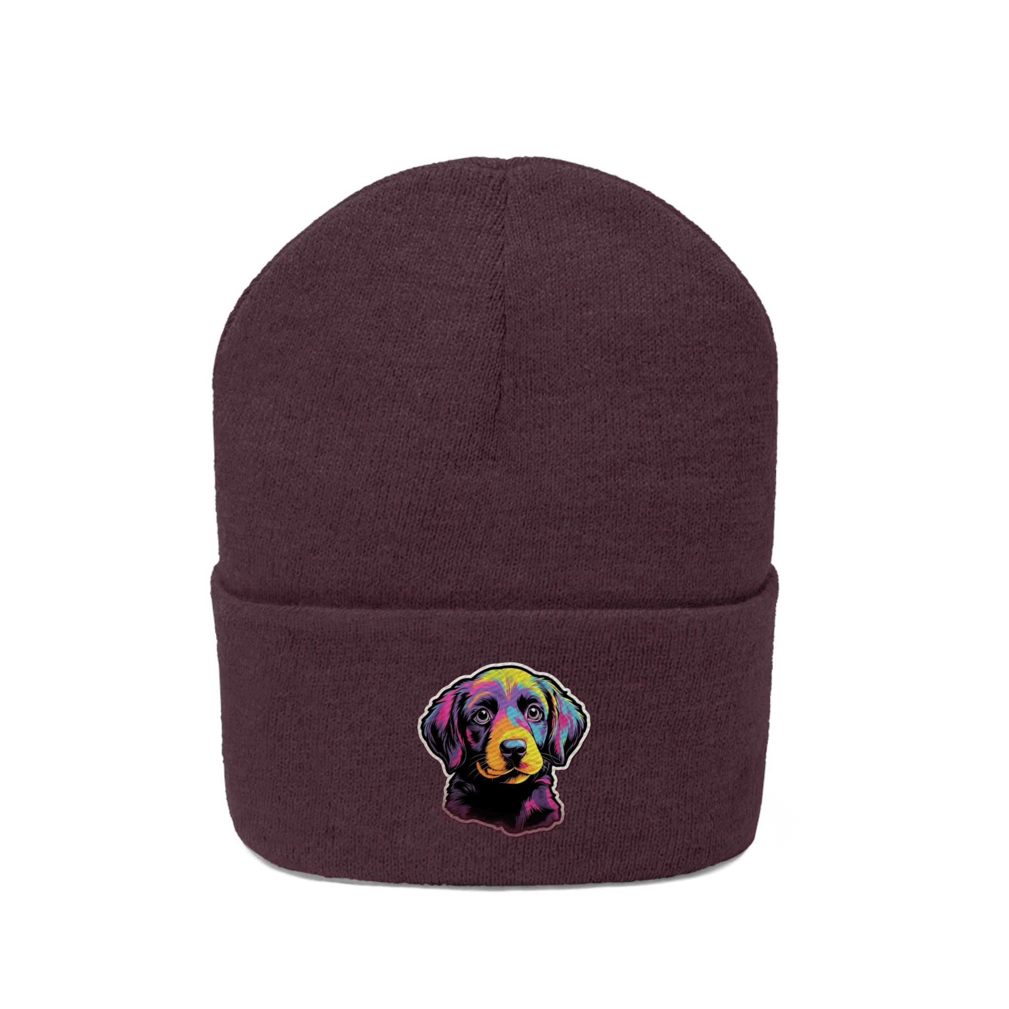 Knit Beanie - Puppy Pop Art 03