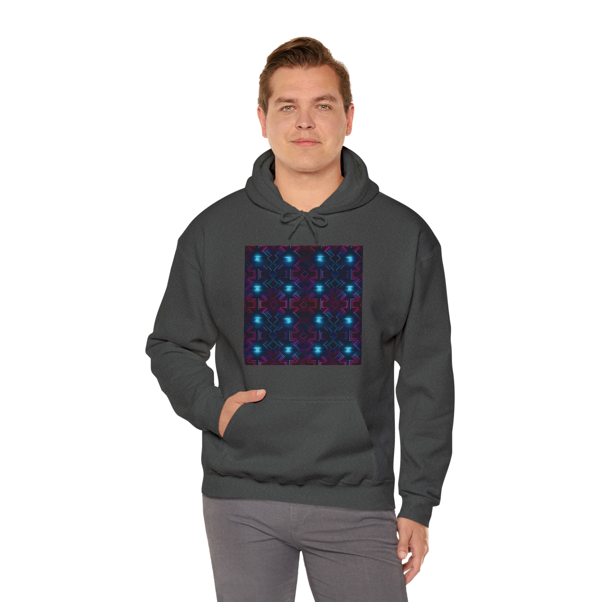 Unisex Heavy Blend™ Hooded Sweatshirt - Abstract Neon Designs 01