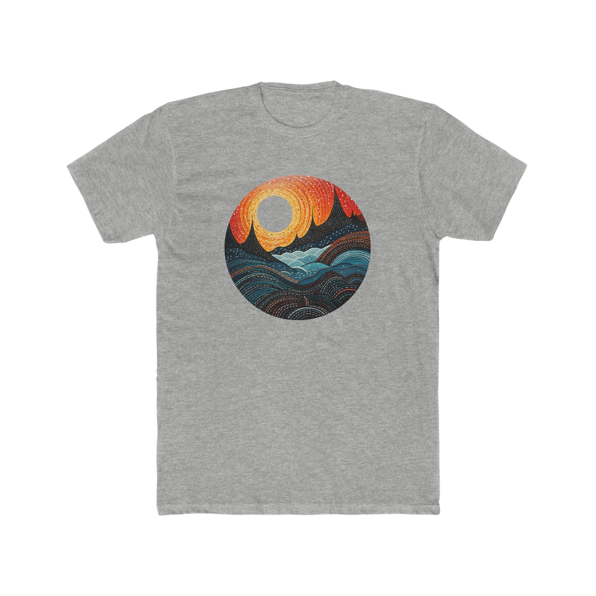 Men's Cotton Crew Tee - Pointillism Designs 07