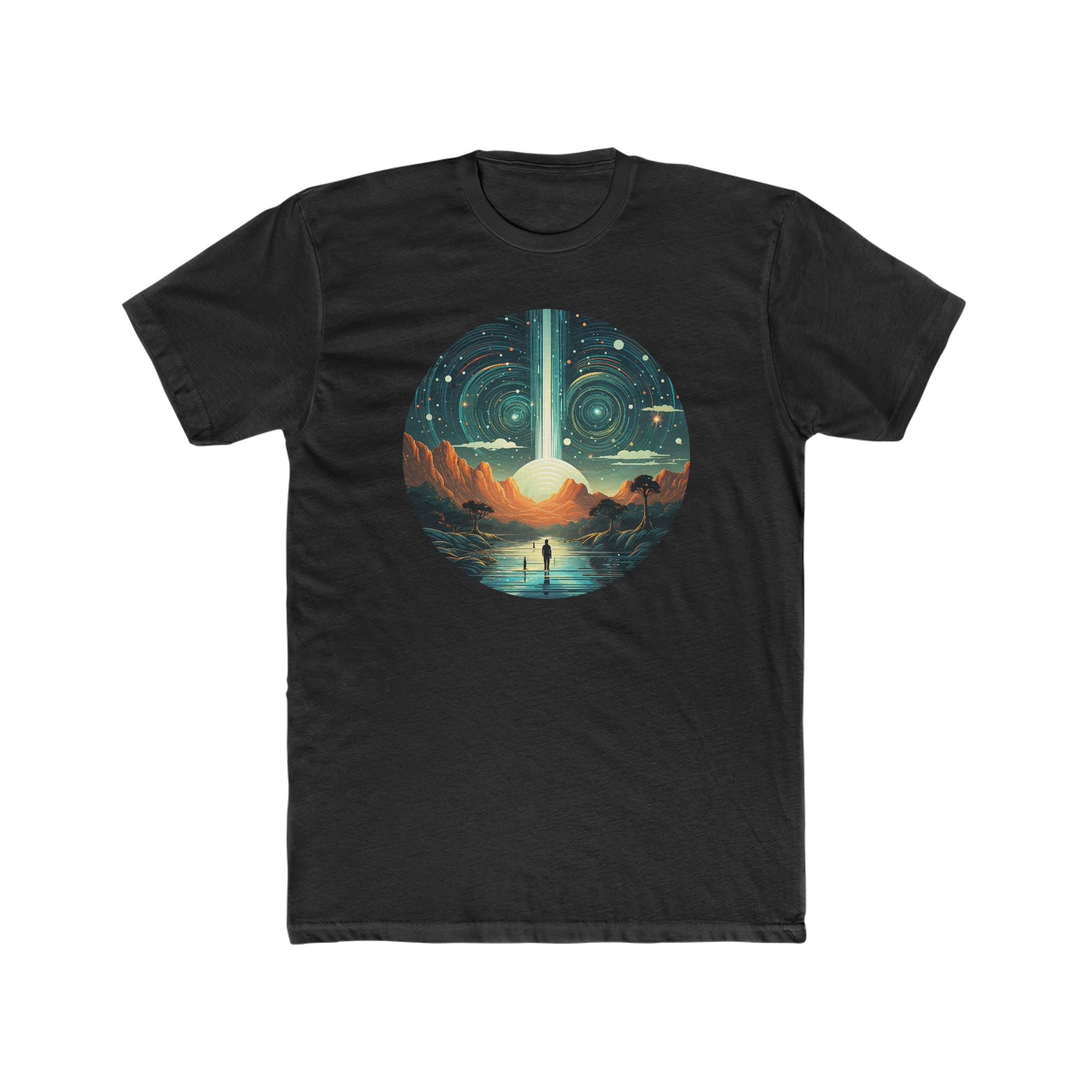 Men's Cotton Crew Tee - Pointillism Designs 17