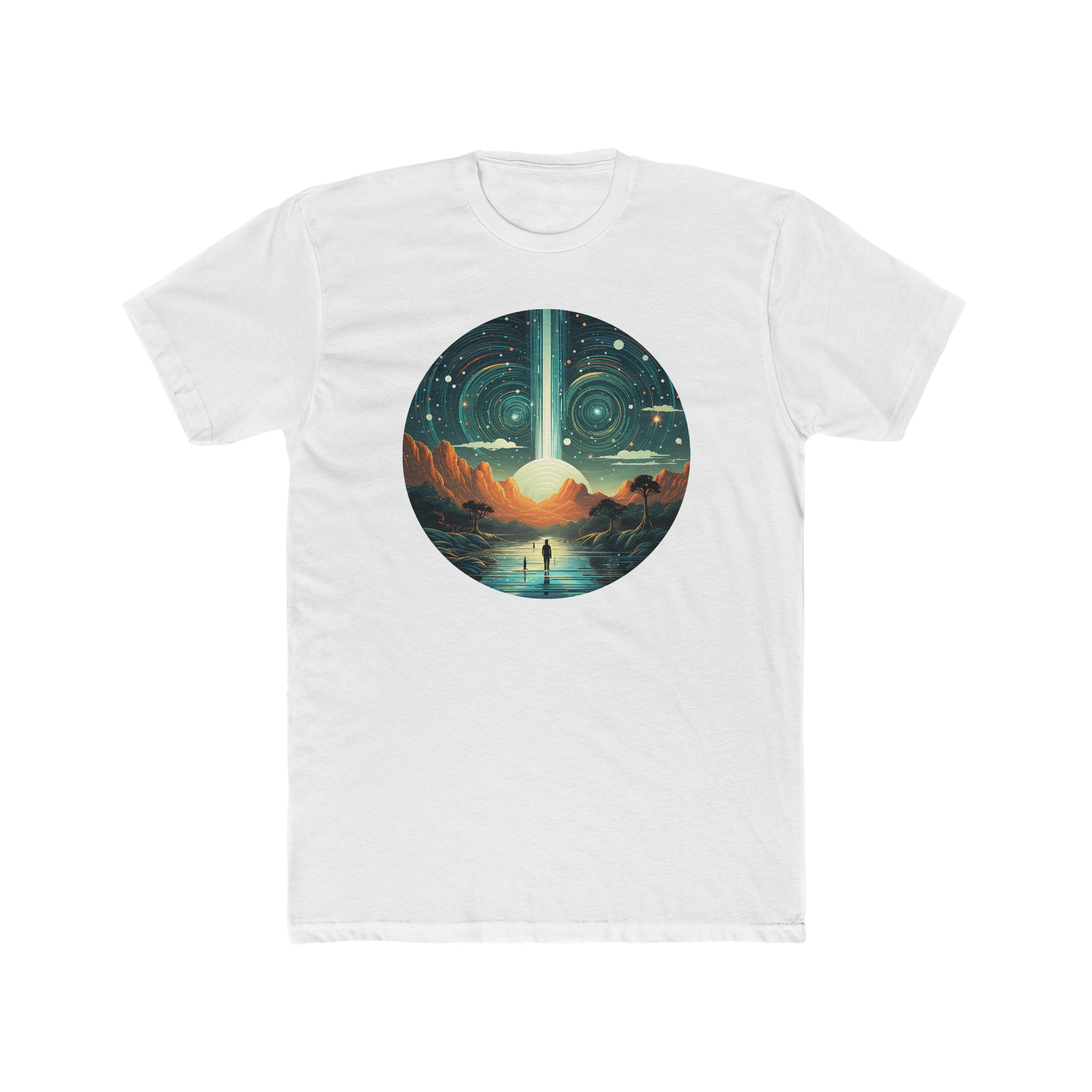 Men's Cotton Crew Tee - Pointillism Designs 17