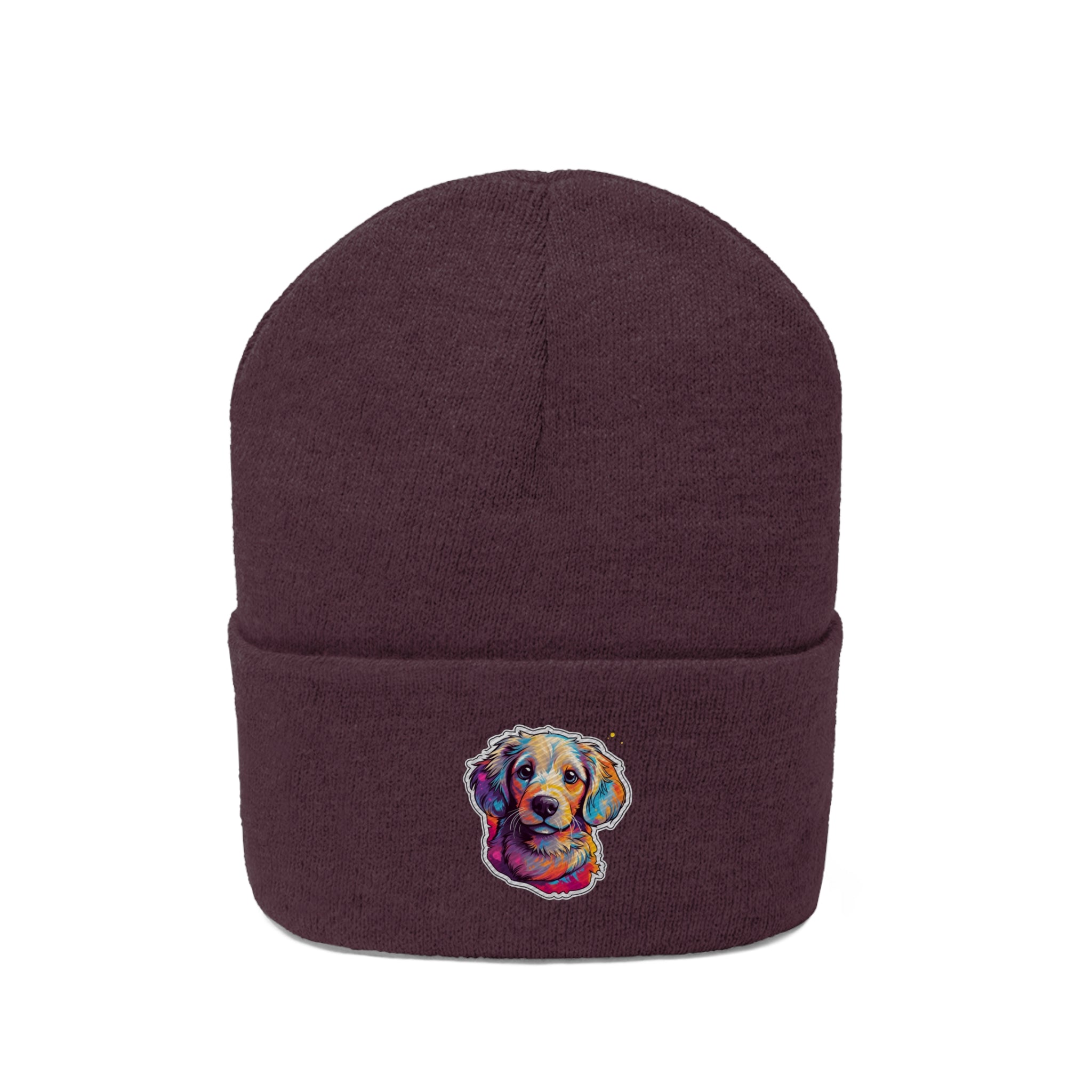 Knit Beanie - Puppy Pop Art 08