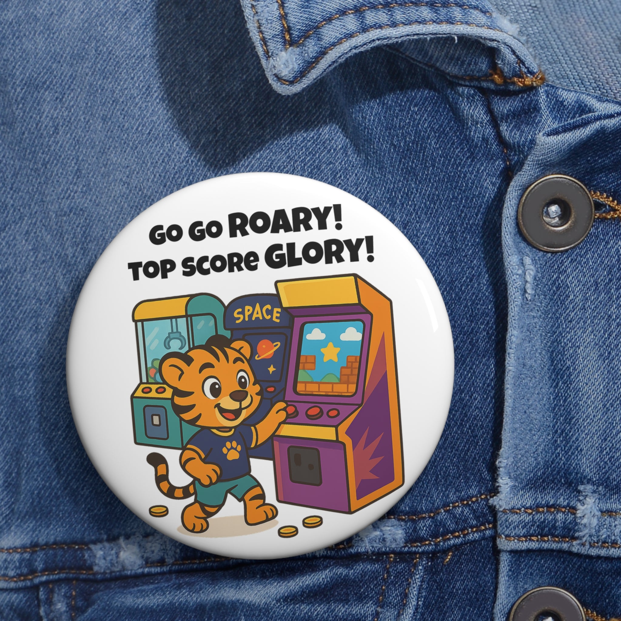 Roary Pin Buttons - Arcade Time