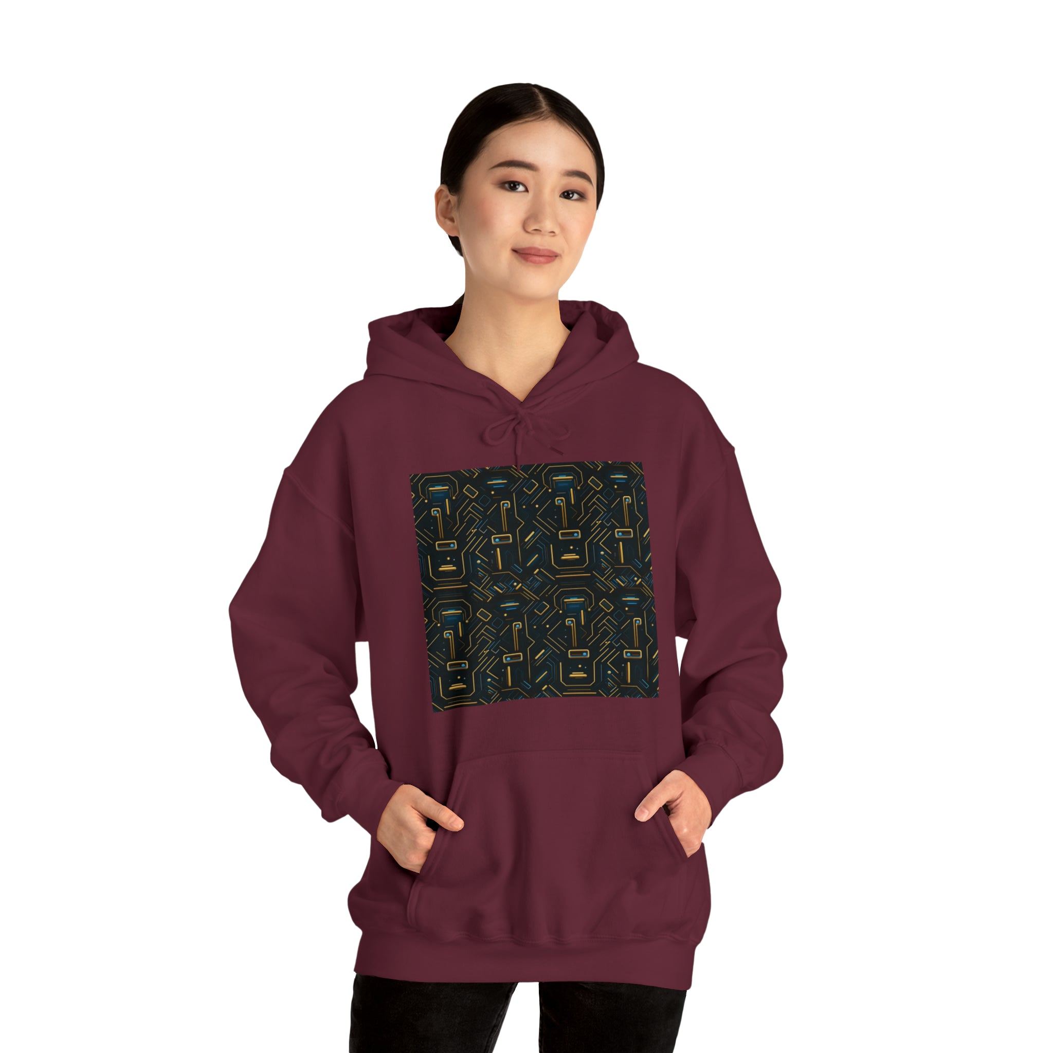 Unisex Heavy Blend™ Hooded Sweatshirt - Abstract Neon Designs 05