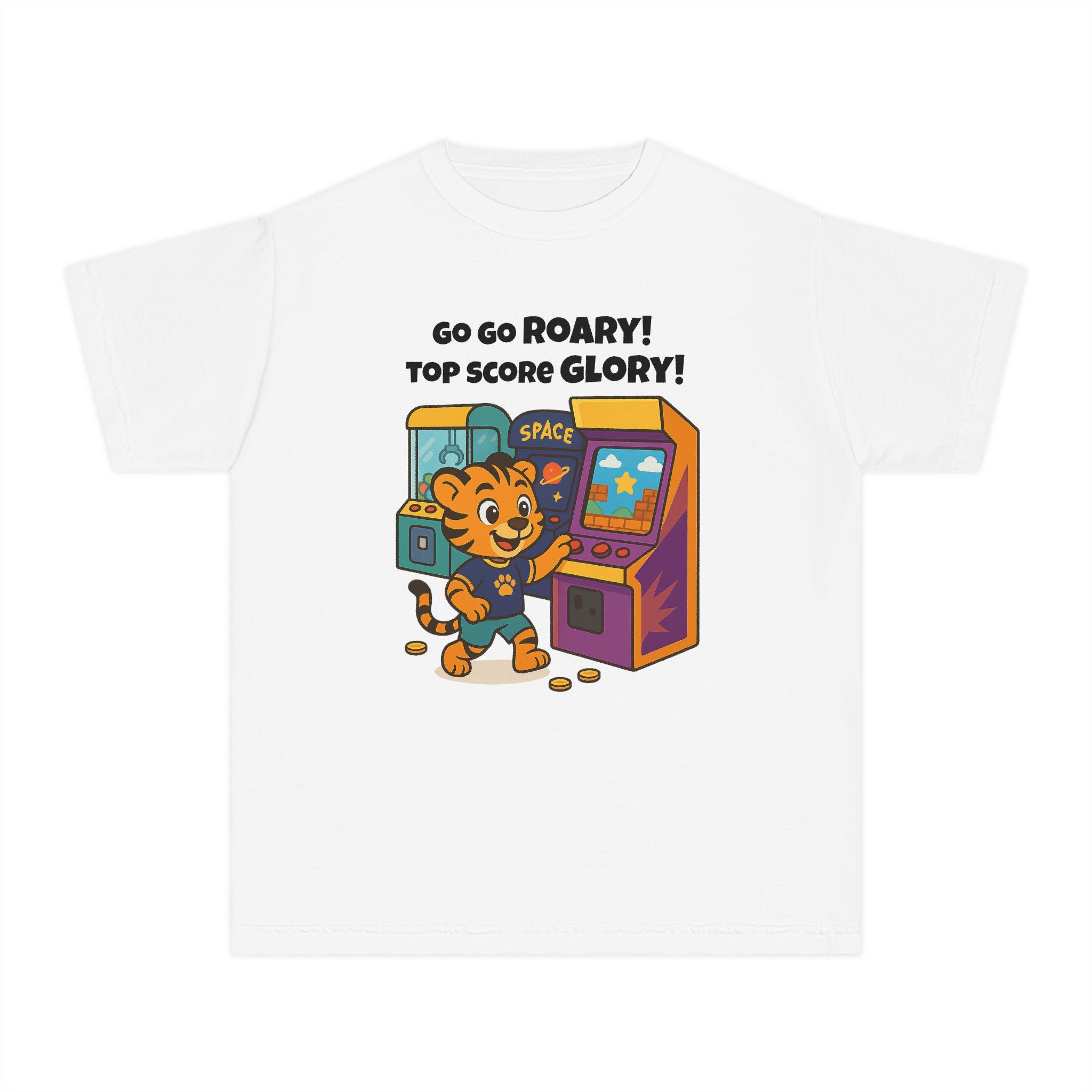 Youth Midweight Cotton Tee - Roary's Adventures at the Arcade
