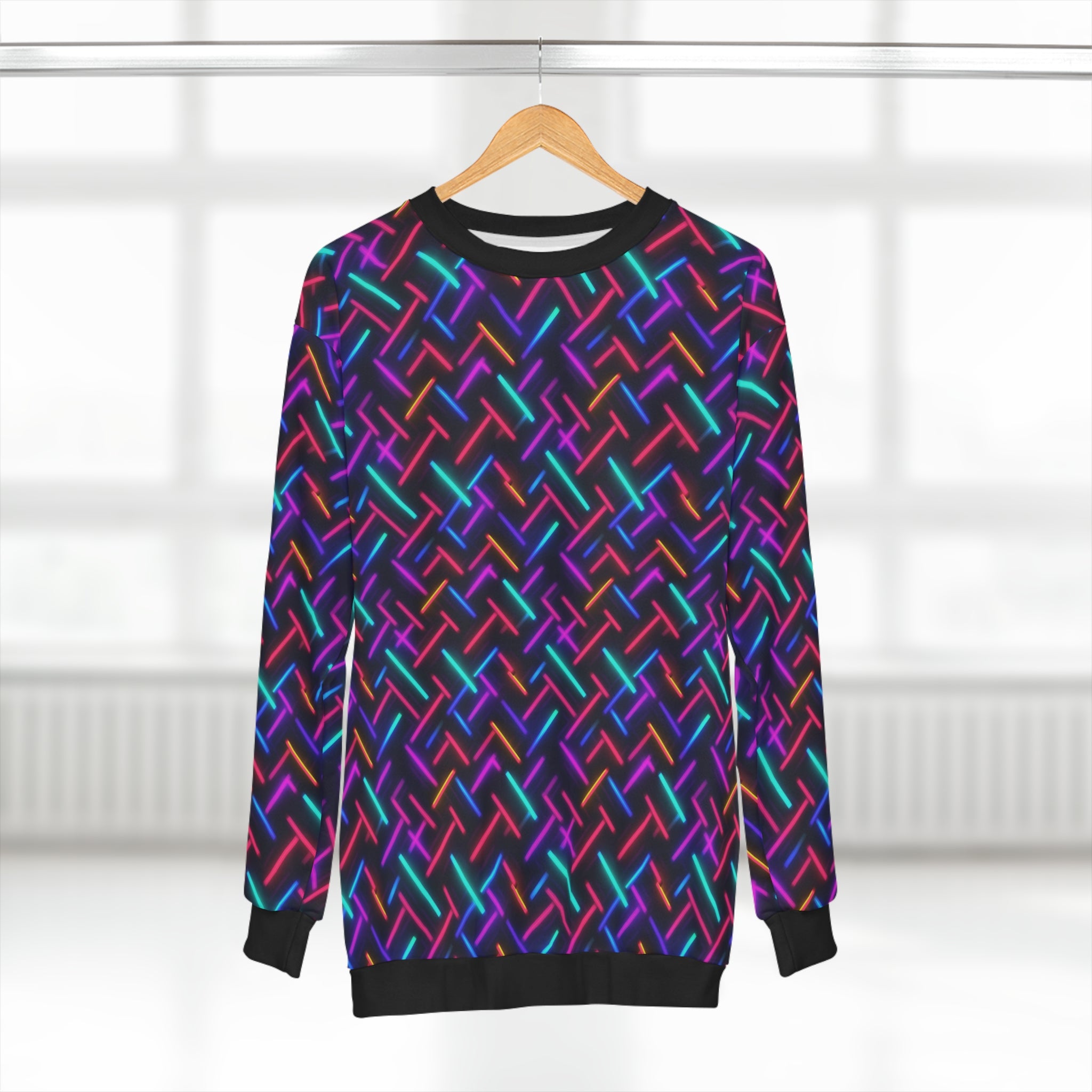 Unisex Sweatshirt (AOP) - Seamless Neon Designs 05