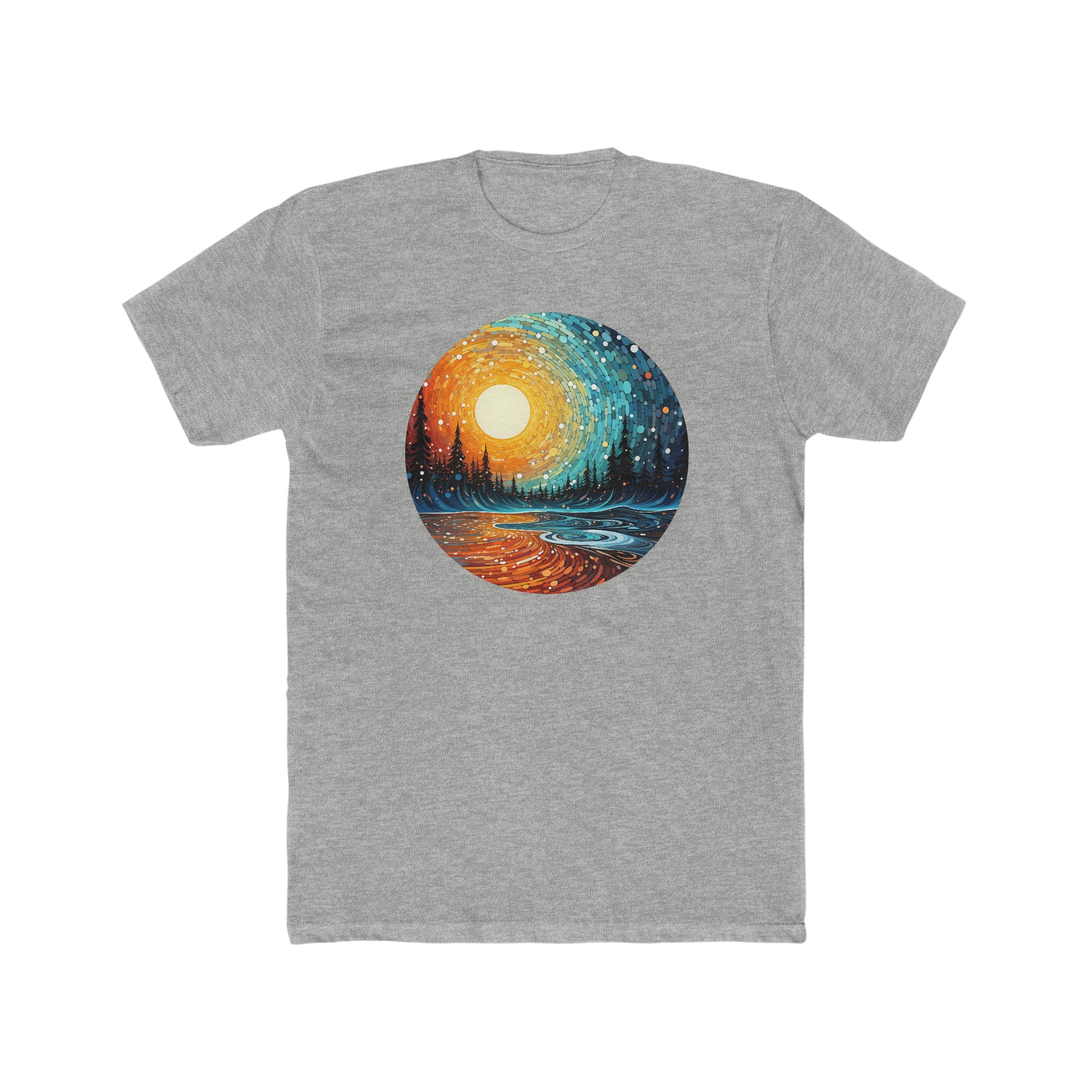 Men's Cotton Crew Tee - Pointillism Designs 11