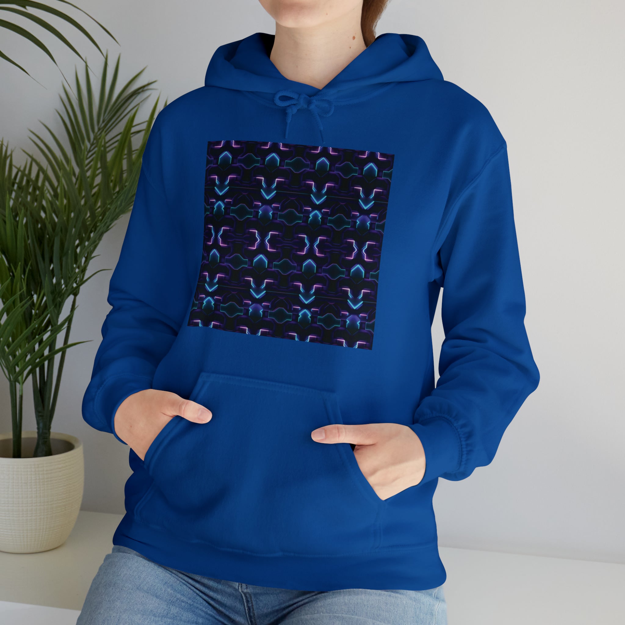 Unisex Heavy Blend™ Hooded Sweatshirt - Abstract Neon Designs 06
