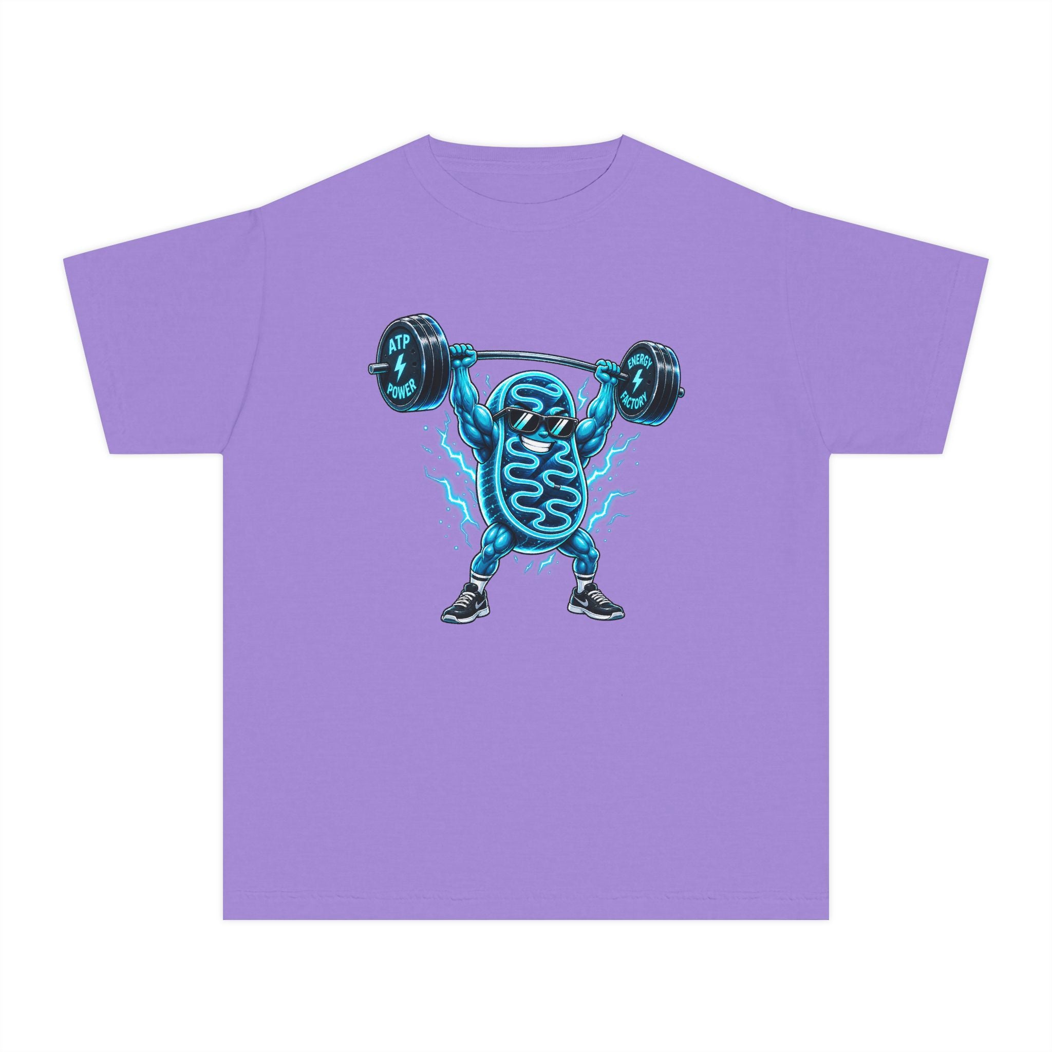 Youth Midweight Cotton Tee - Mitochondria Powerhouse