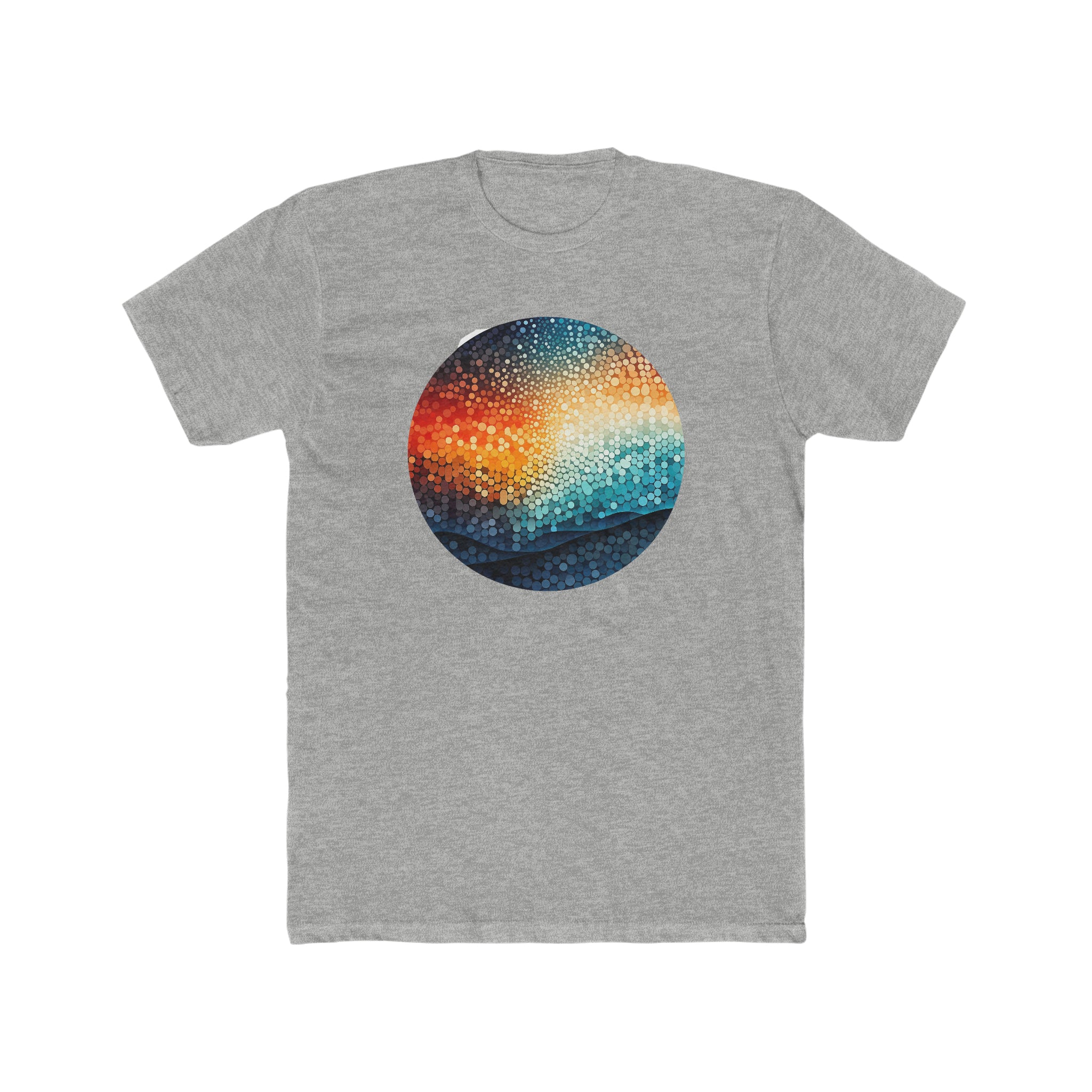 Men's Cotton Crew Tee - Pointillism Designs 14
