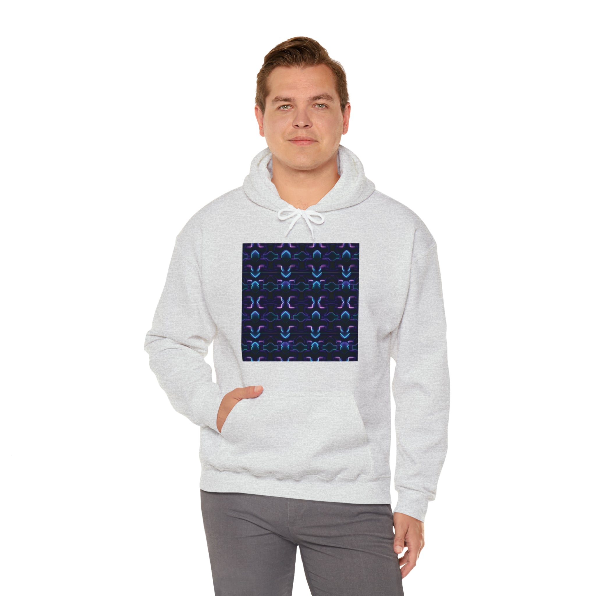 Unisex Heavy Blend™ Hooded Sweatshirt - Abstract Neon Designs 06