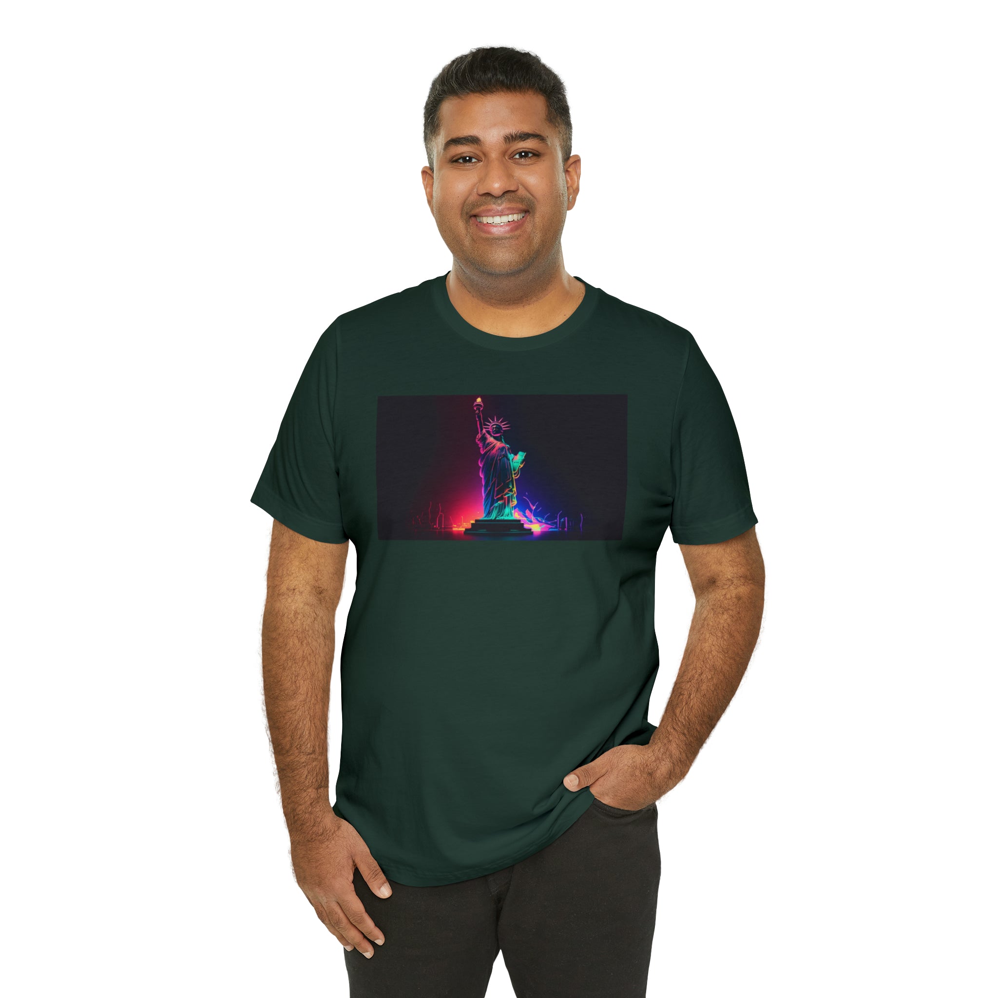 Unisex Jersey Short Sleeve Tee - Statue of Liberty, New York, USA