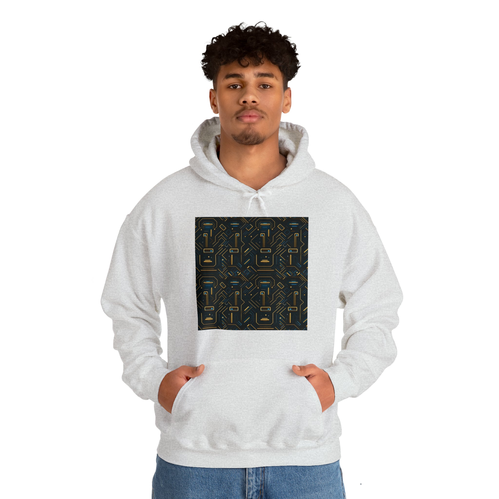 Unisex Heavy Blend™ Hooded Sweatshirt - Abstract Neon Designs 05