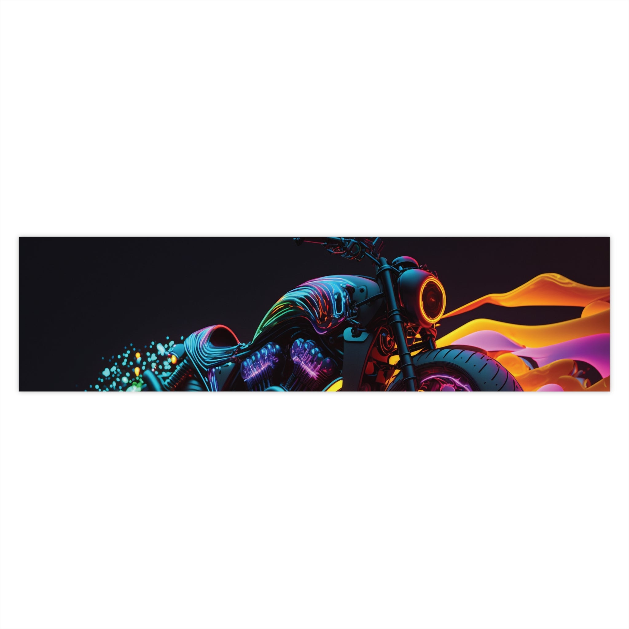 Bumper Stickers - Neon Motorcycle Design 07